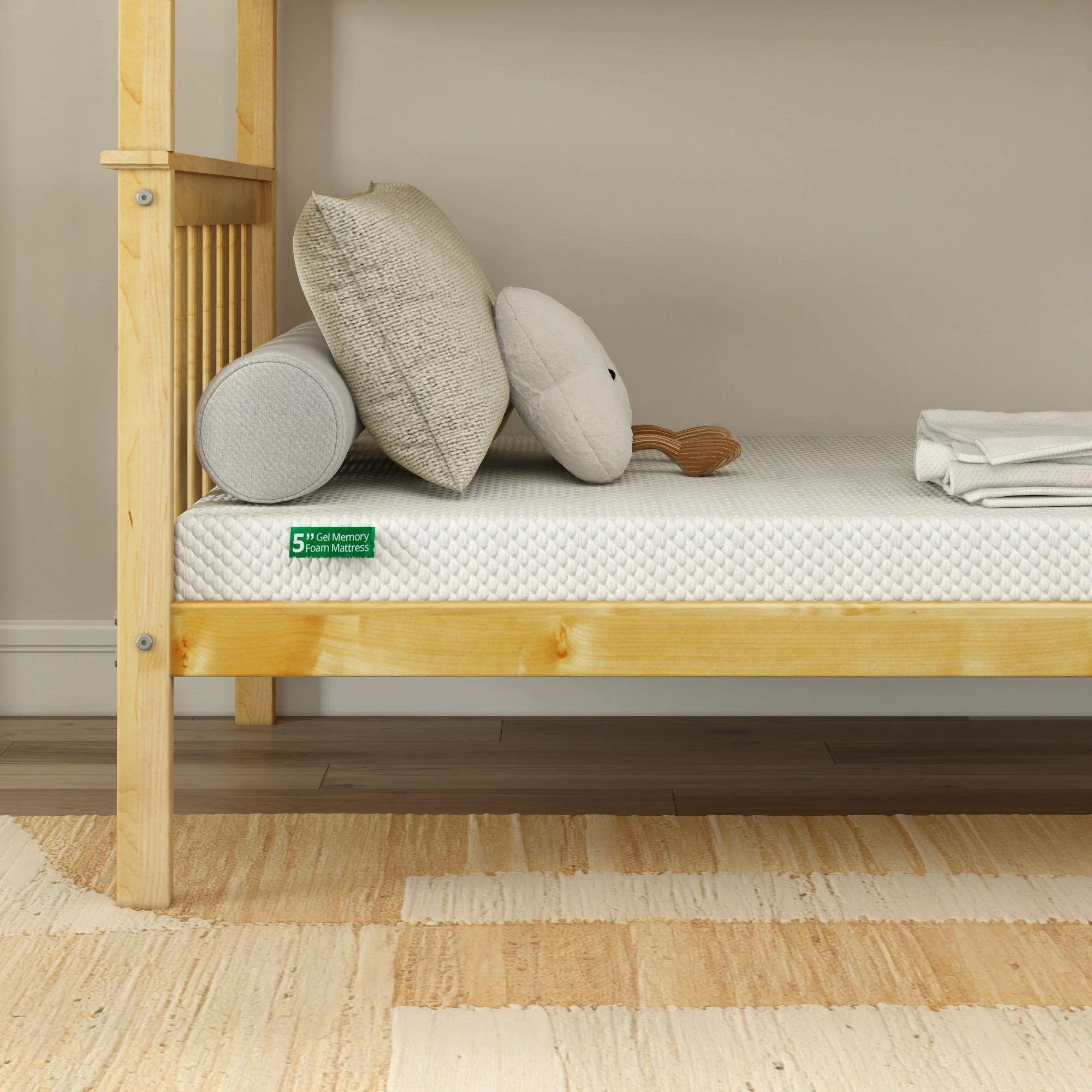 2 x 5" Memory Foam Mattress and Cover Bundle - Image 3