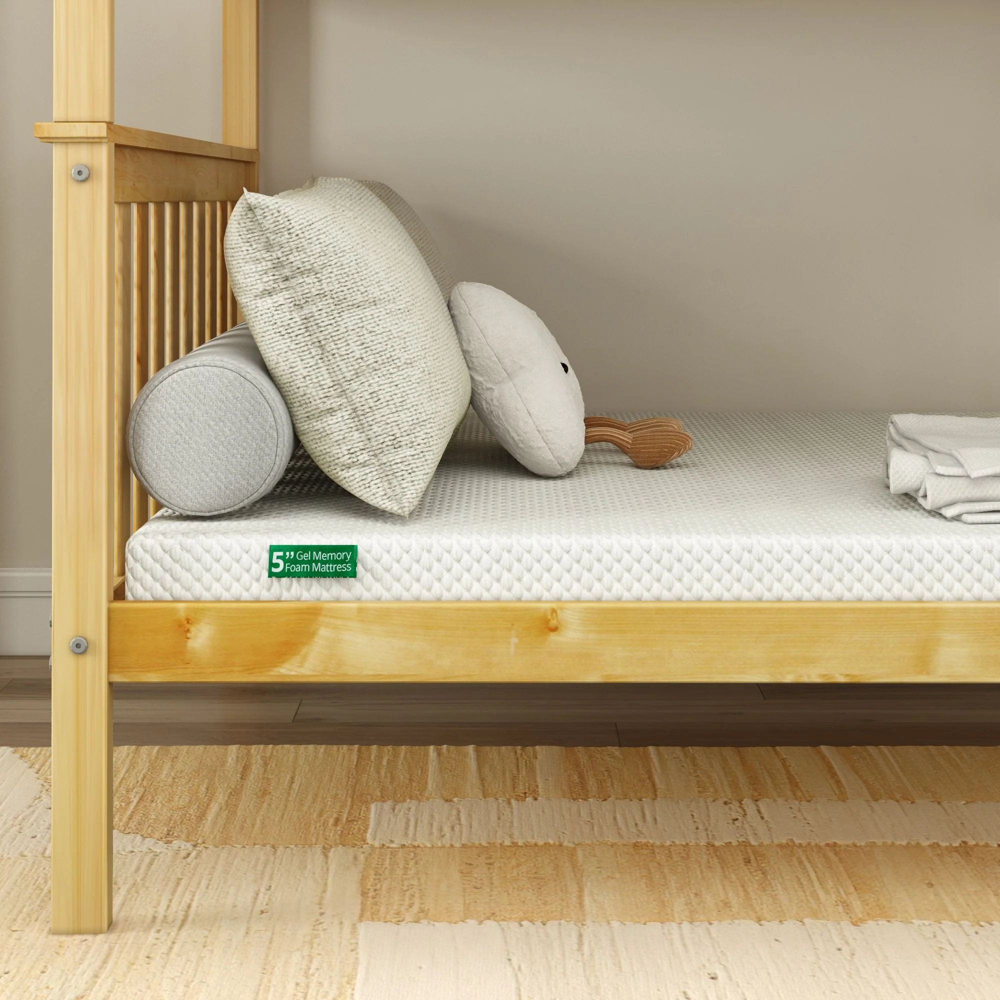 2 x 5" Memory Foam Mattress and Cover Bundle - Image 4