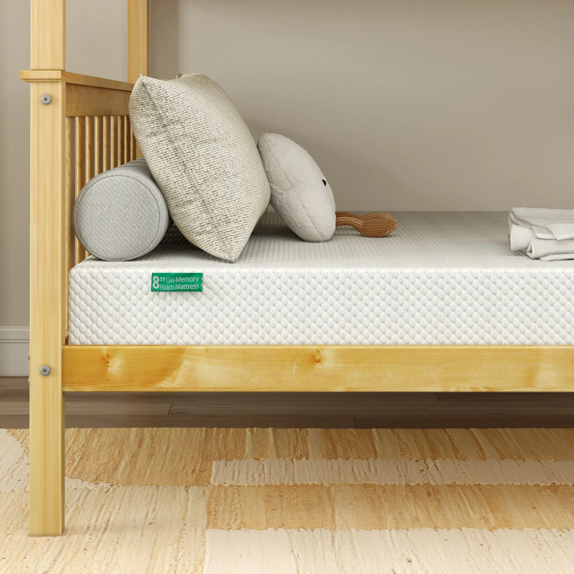 2 x 8" Memory Foam Mattress and Cover Bundle - Image 4