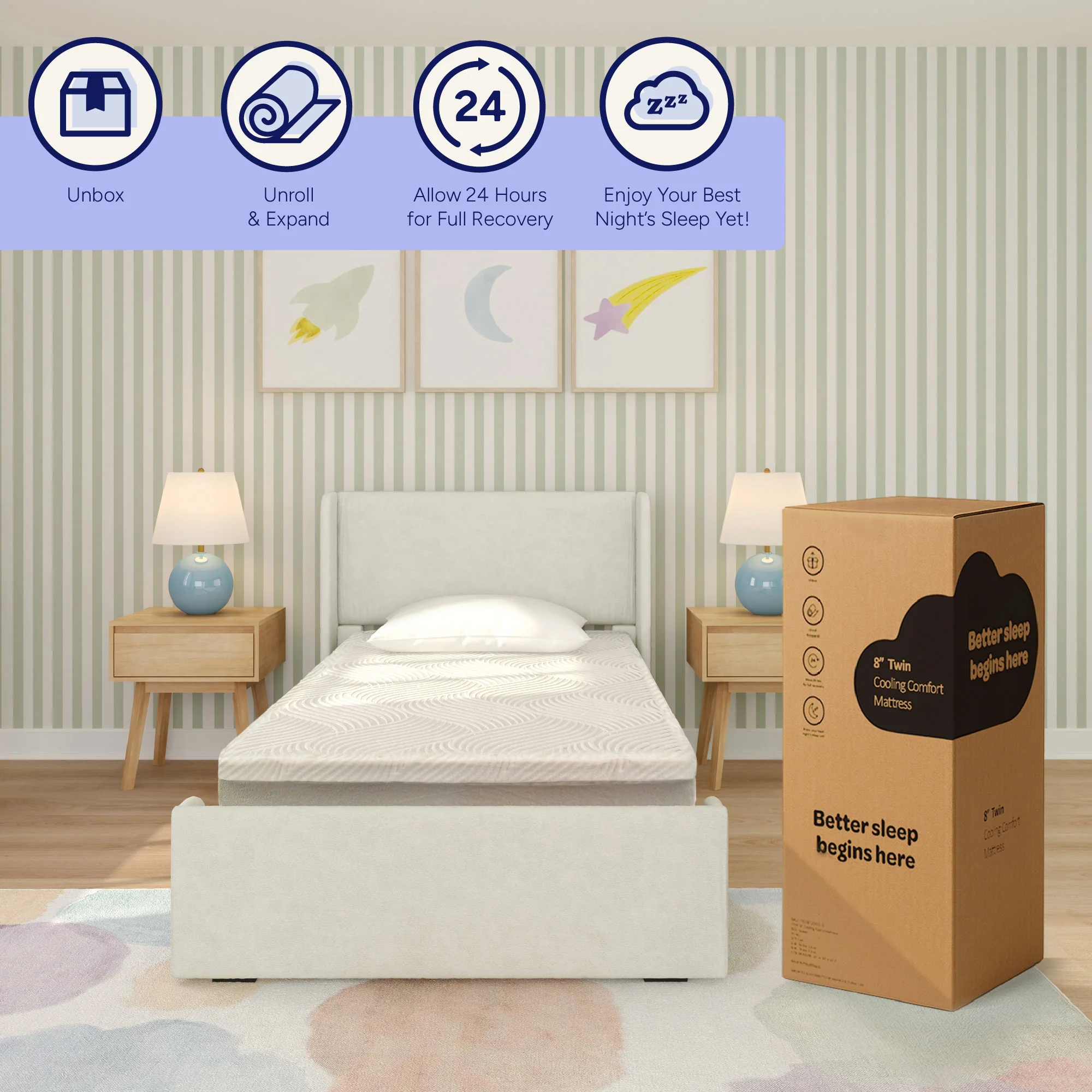 8-Inch Twin Cooling Comfort Mattress - Image 12
