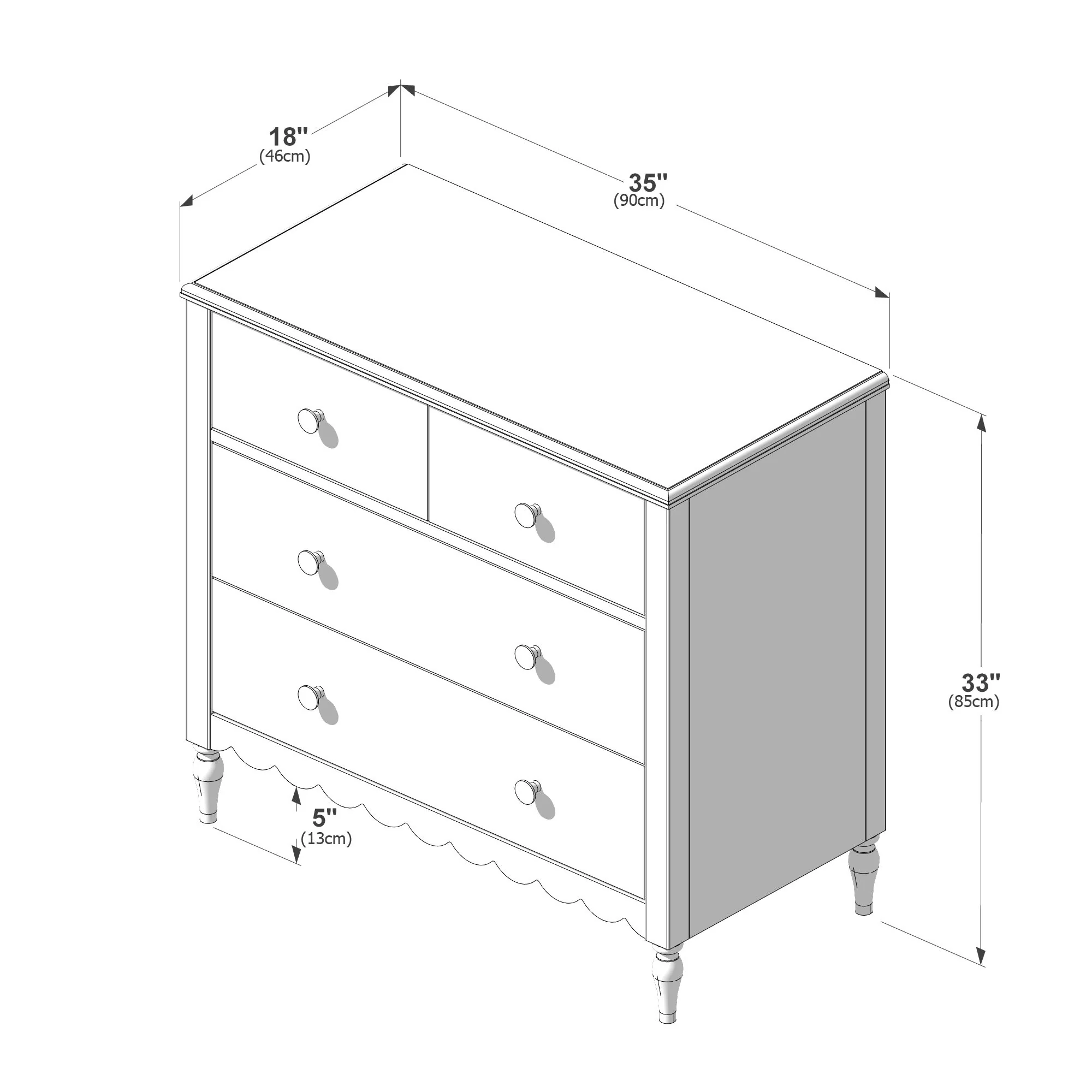 Charlotte 4-Drawer Dresser - Image 33