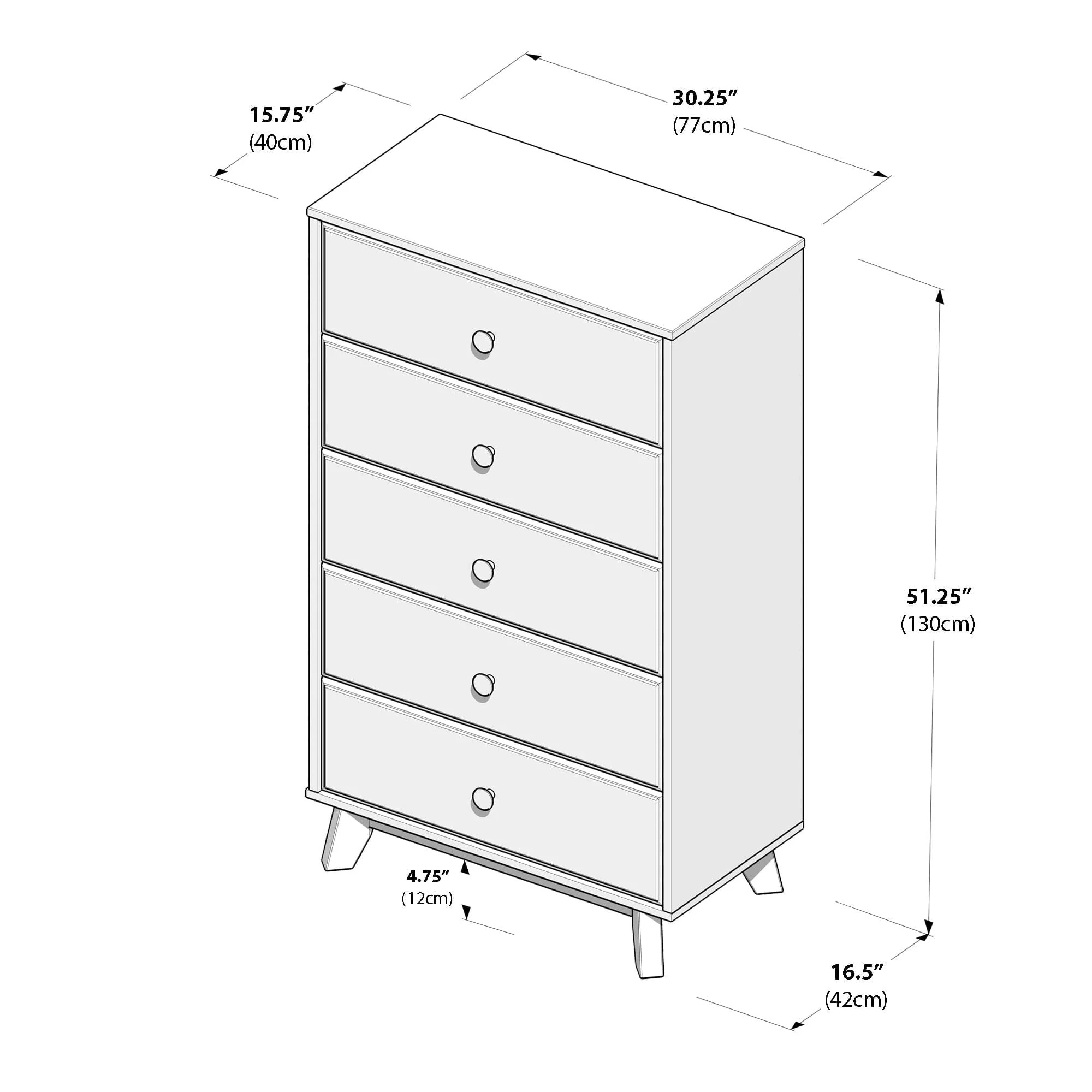 Classic 5-Drawer Dresser - Image 40