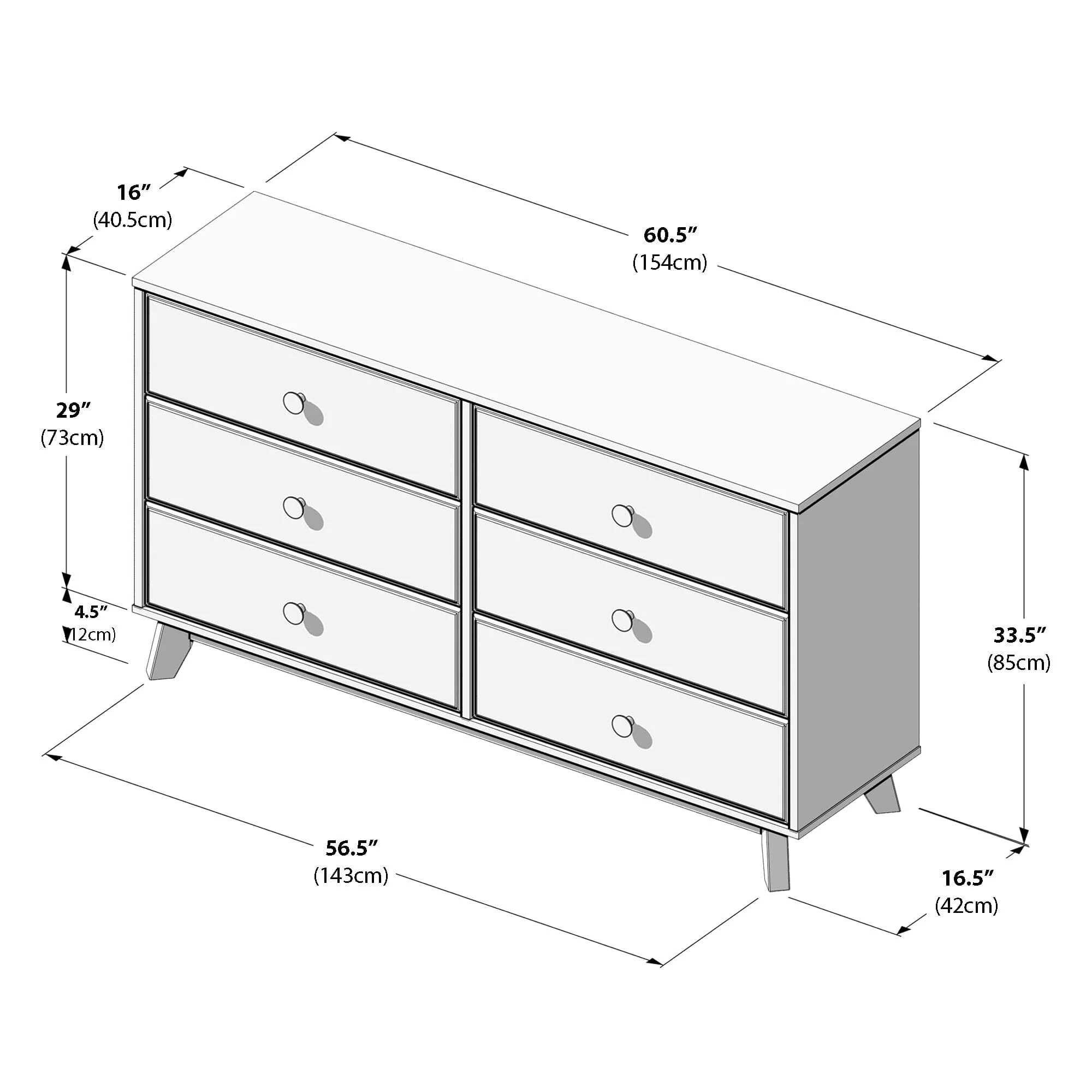 Classic 6-Drawer Dresser - Image 41