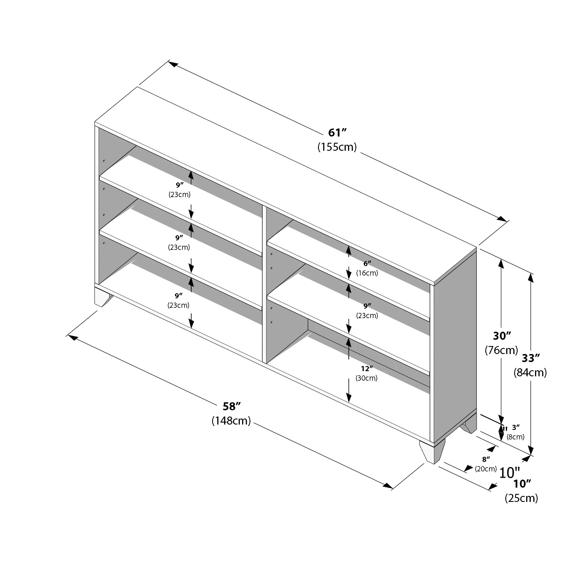 Classic 6-Shelf Bookcase - Image 16