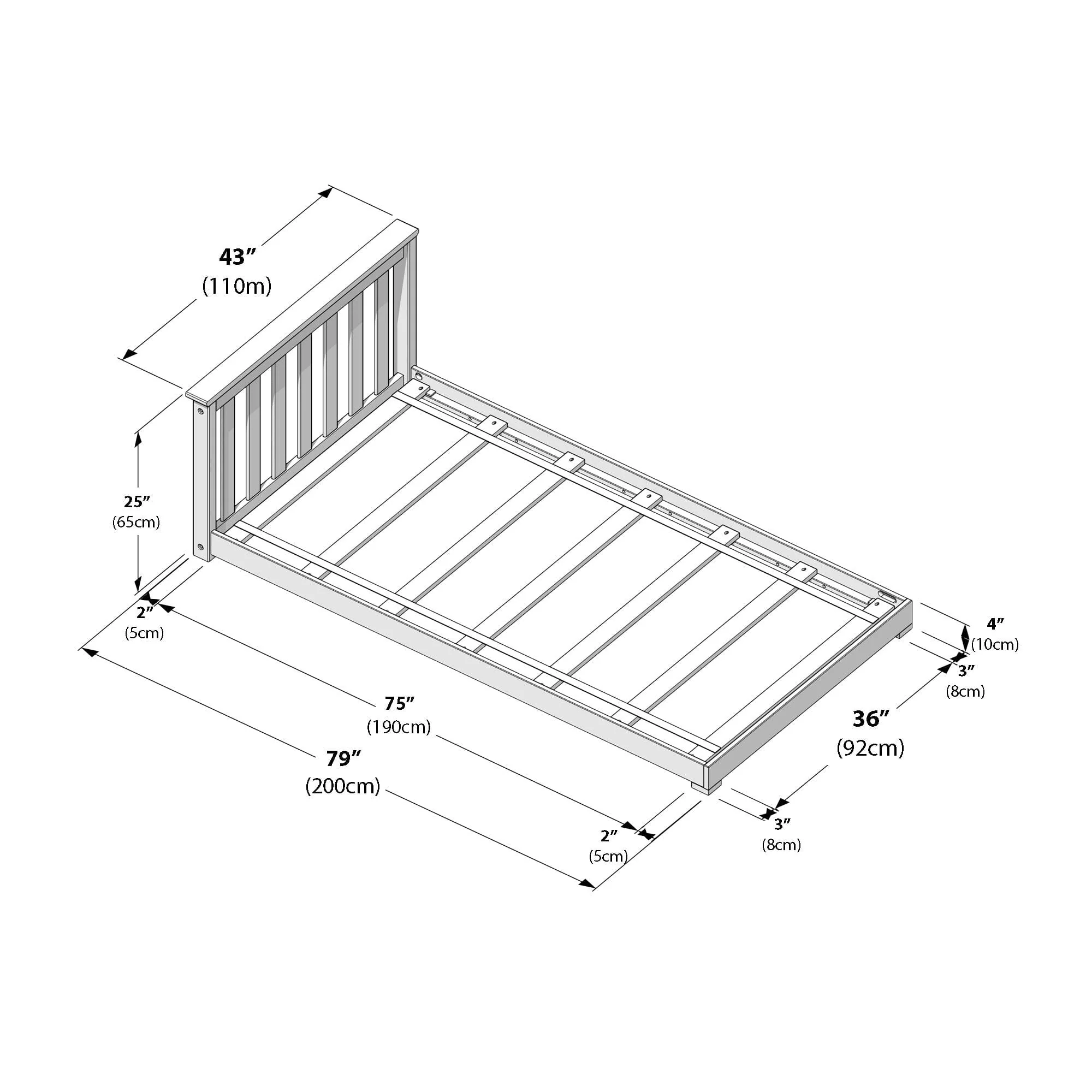 Classic Twin Floor Bed - Image 34