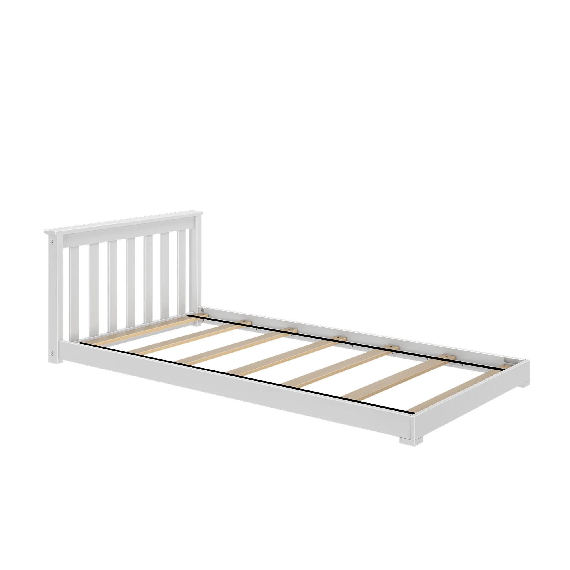 Classic Twin Floor Bed With Two Backrests - Image 12