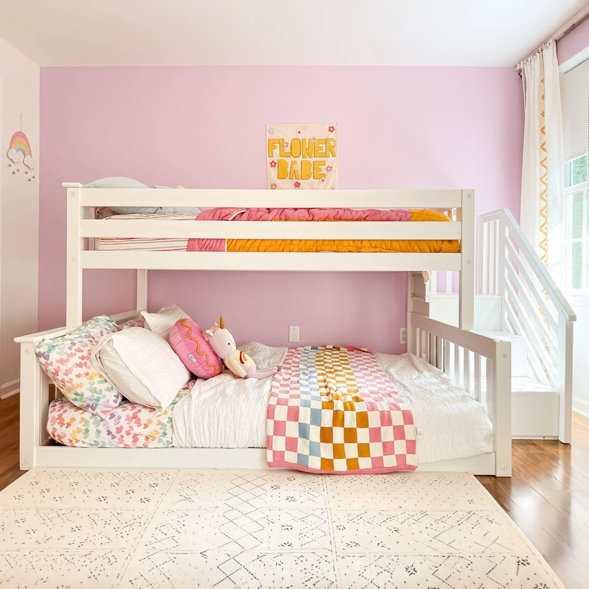 Twin Over Full Low Bunk Bed With Stairs - Image 4