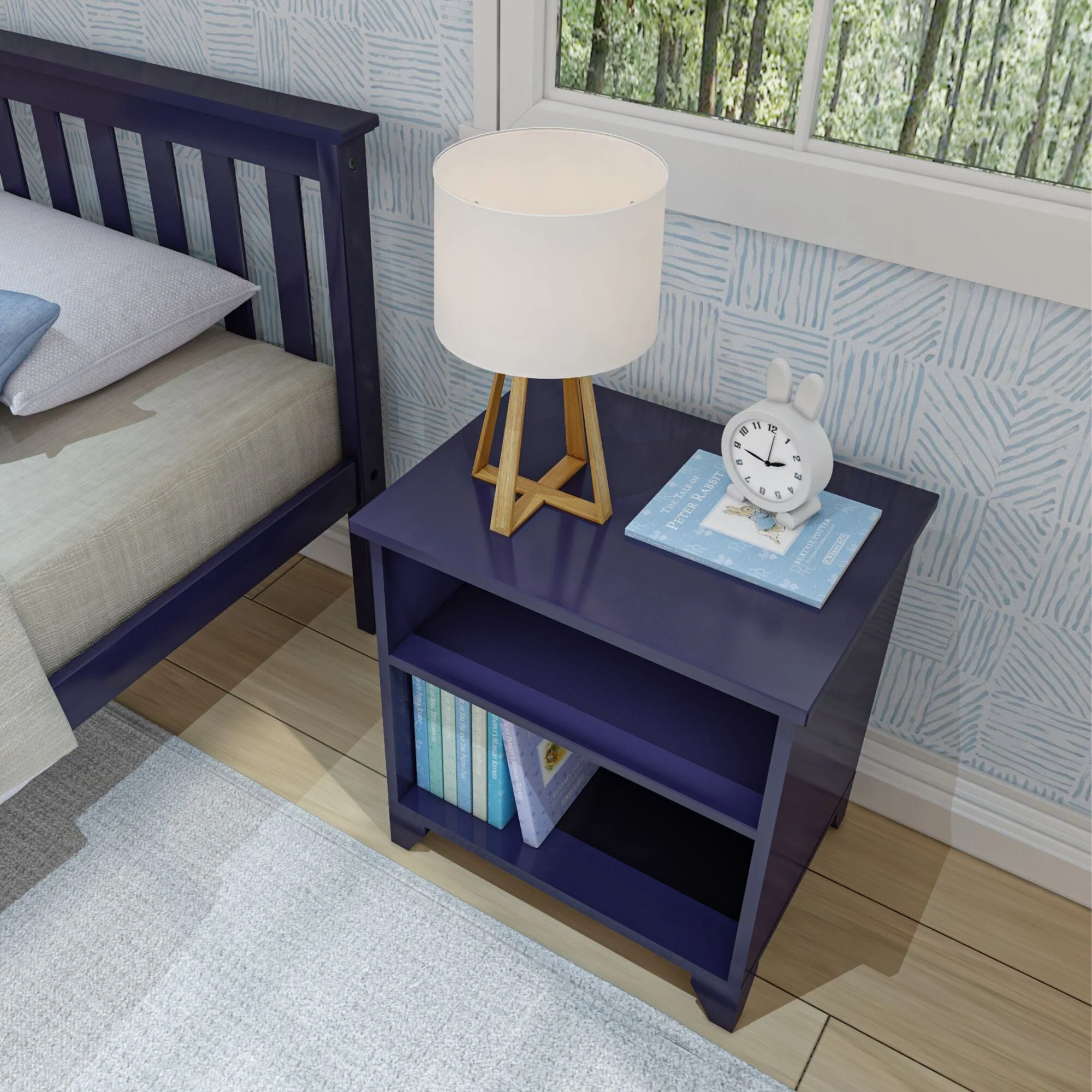 Classic Nightstand with Shelves - Image 24