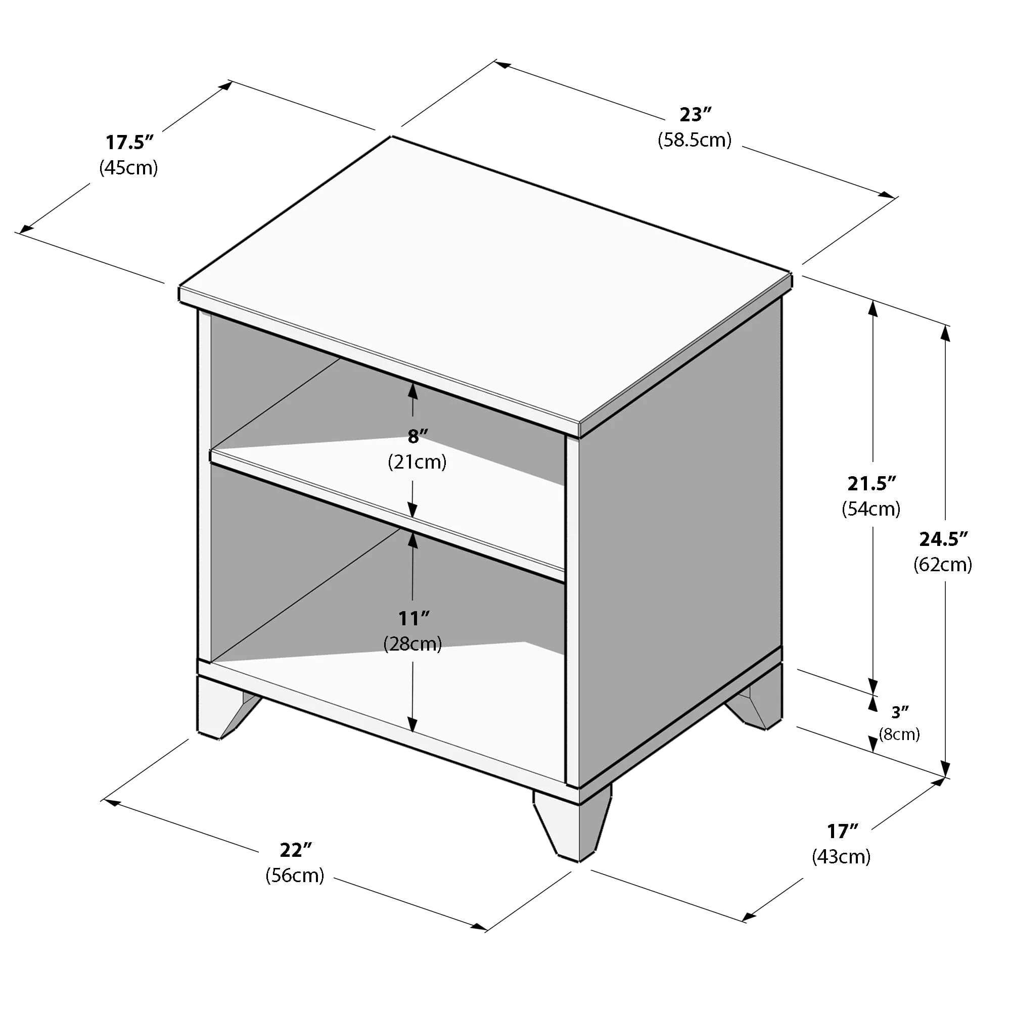 Classic Nightstand with Shelves - Image 28