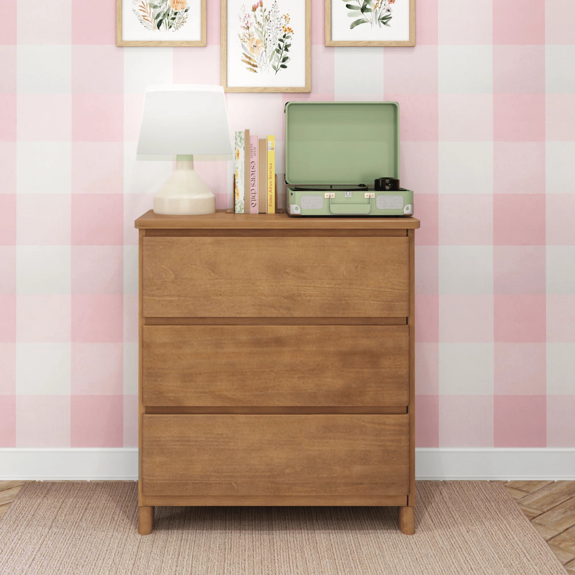 Modern Farmhouse 3-Drawer Dresser - Image 4
