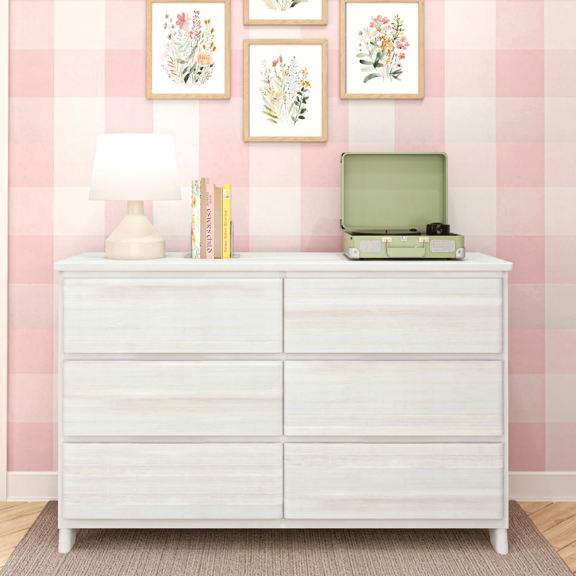 Modern Farmhouse 6-Drawer Dresser - Image 3
