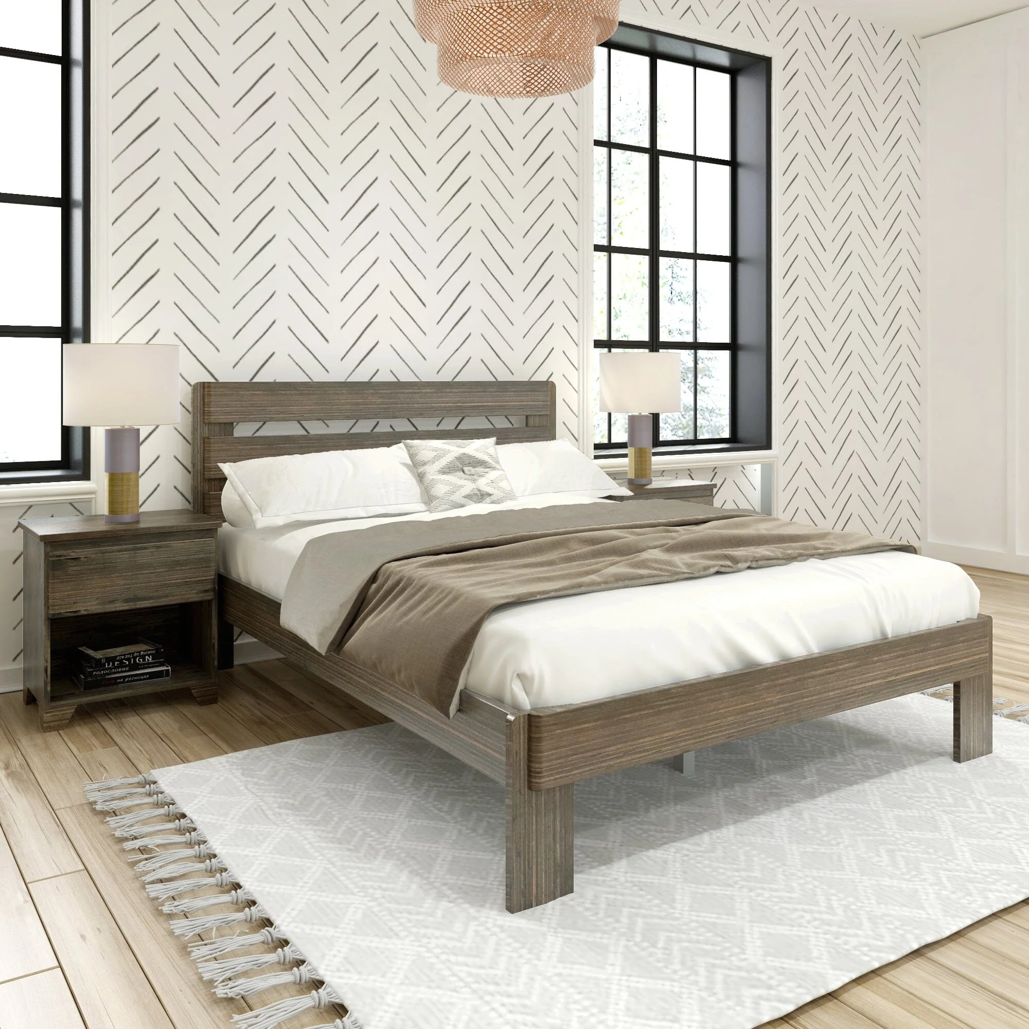 (Combined Listing) Modern Farmhouse Full Plank Bed - Image 4