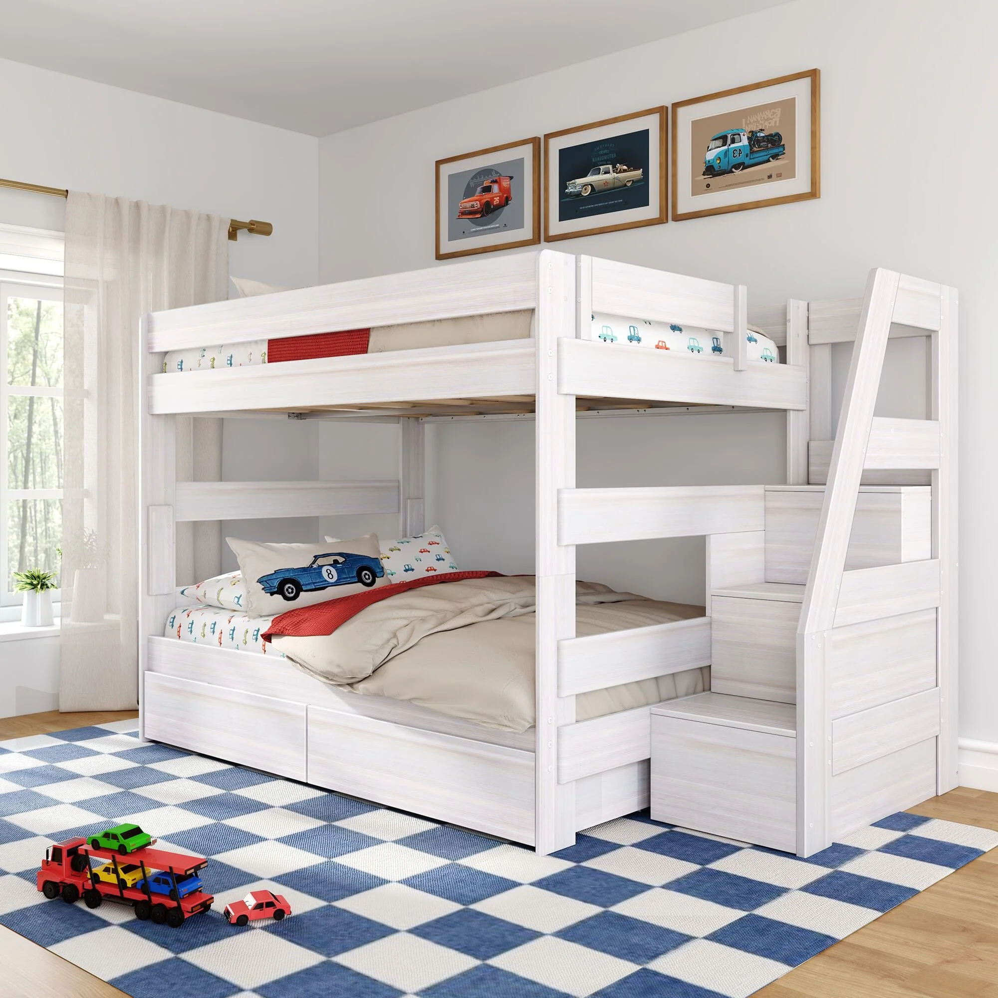 (Combined Listing) Modern Farmhouse Queen Over Queen Bunk Bed - Image 4