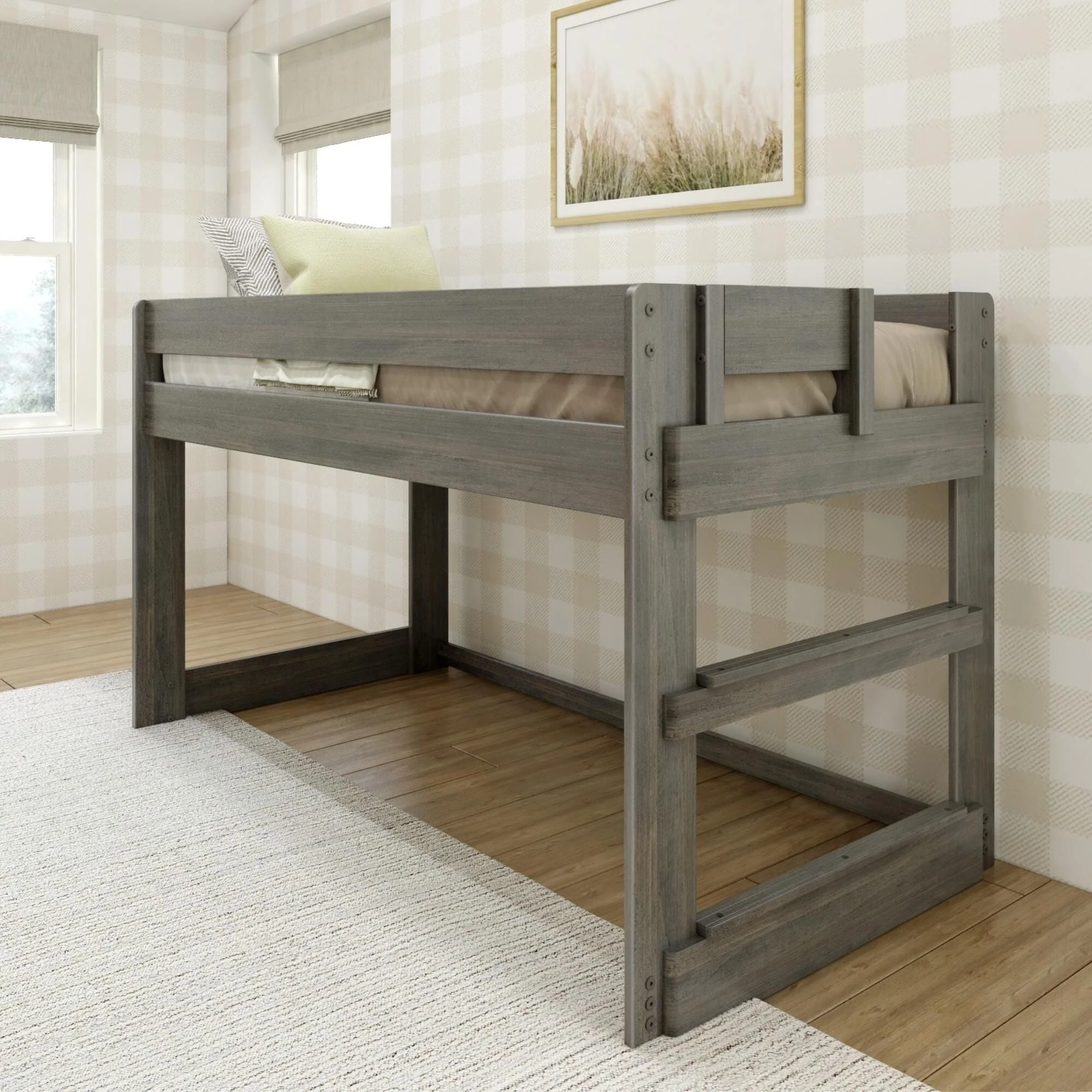 Modern Farmhouse Twin Low Loft Bed - Image 3