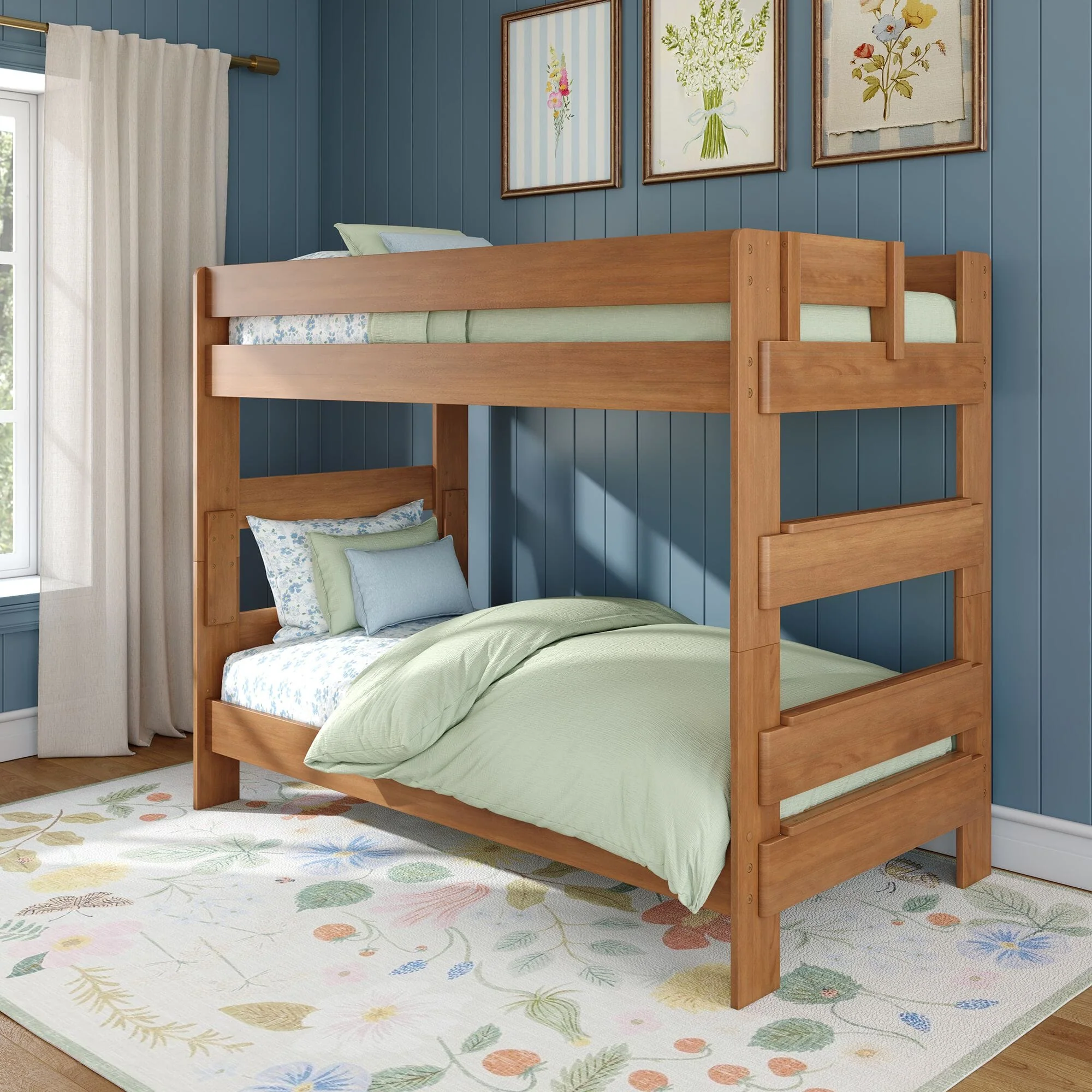 Modern Farmhouse Twin Over Twin Bunk Bed - Image 4