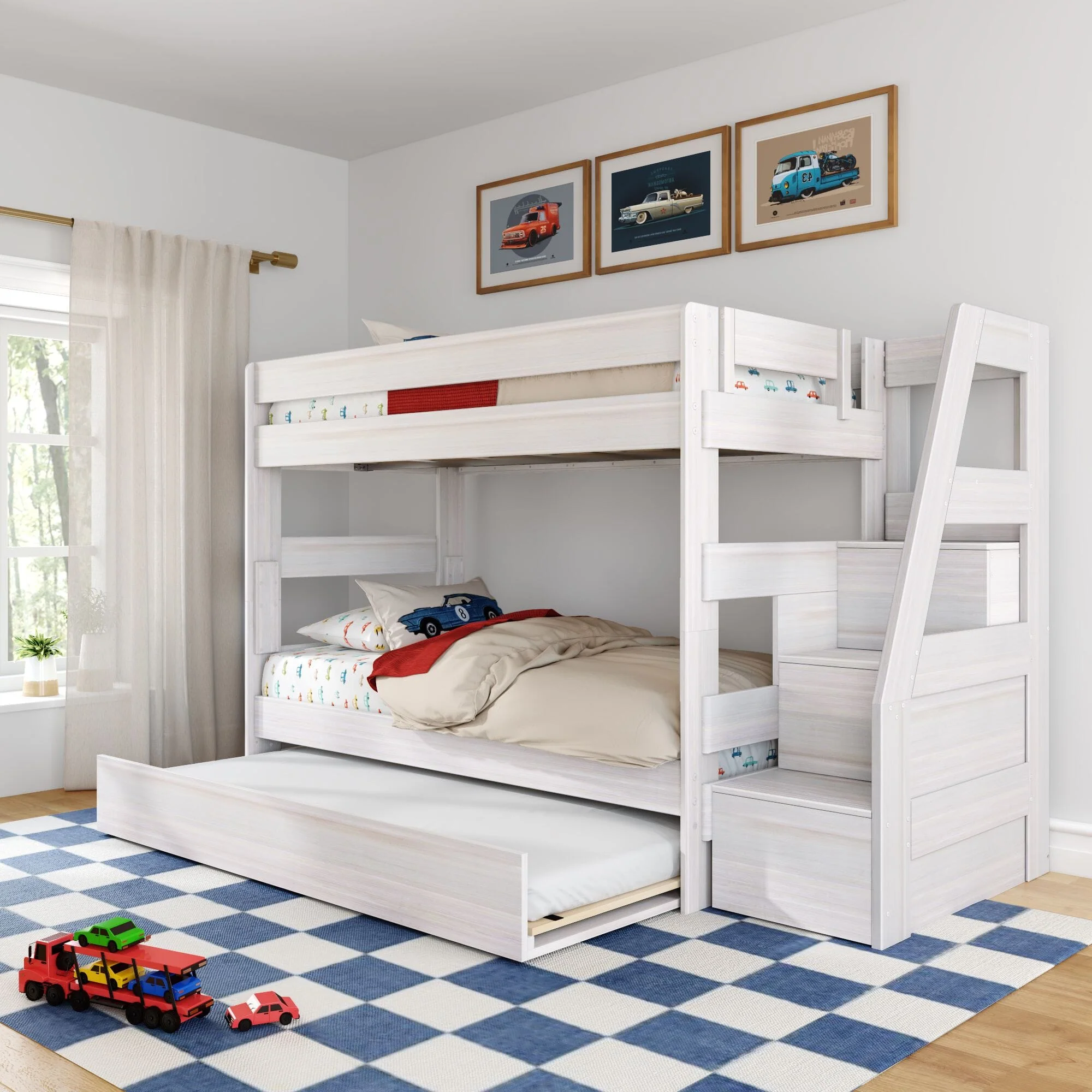 (Combined Listing) Modern Farmhouse Twin Over Twin Bunk Bed - Image 6