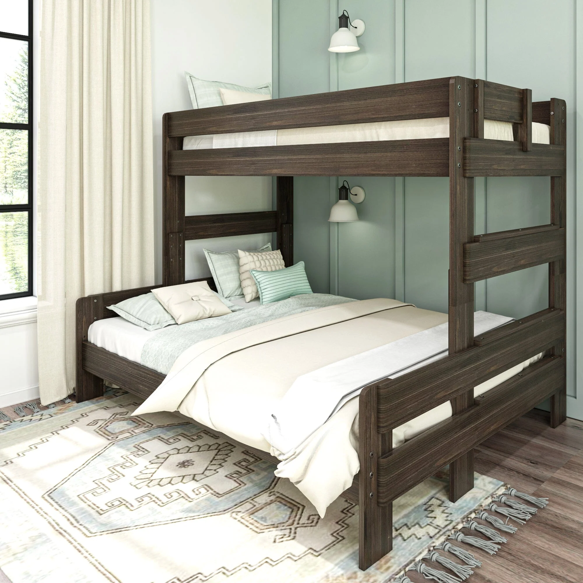 Modern Farmhouse Twin XL Over Queen Bunk Bed - Image 3
