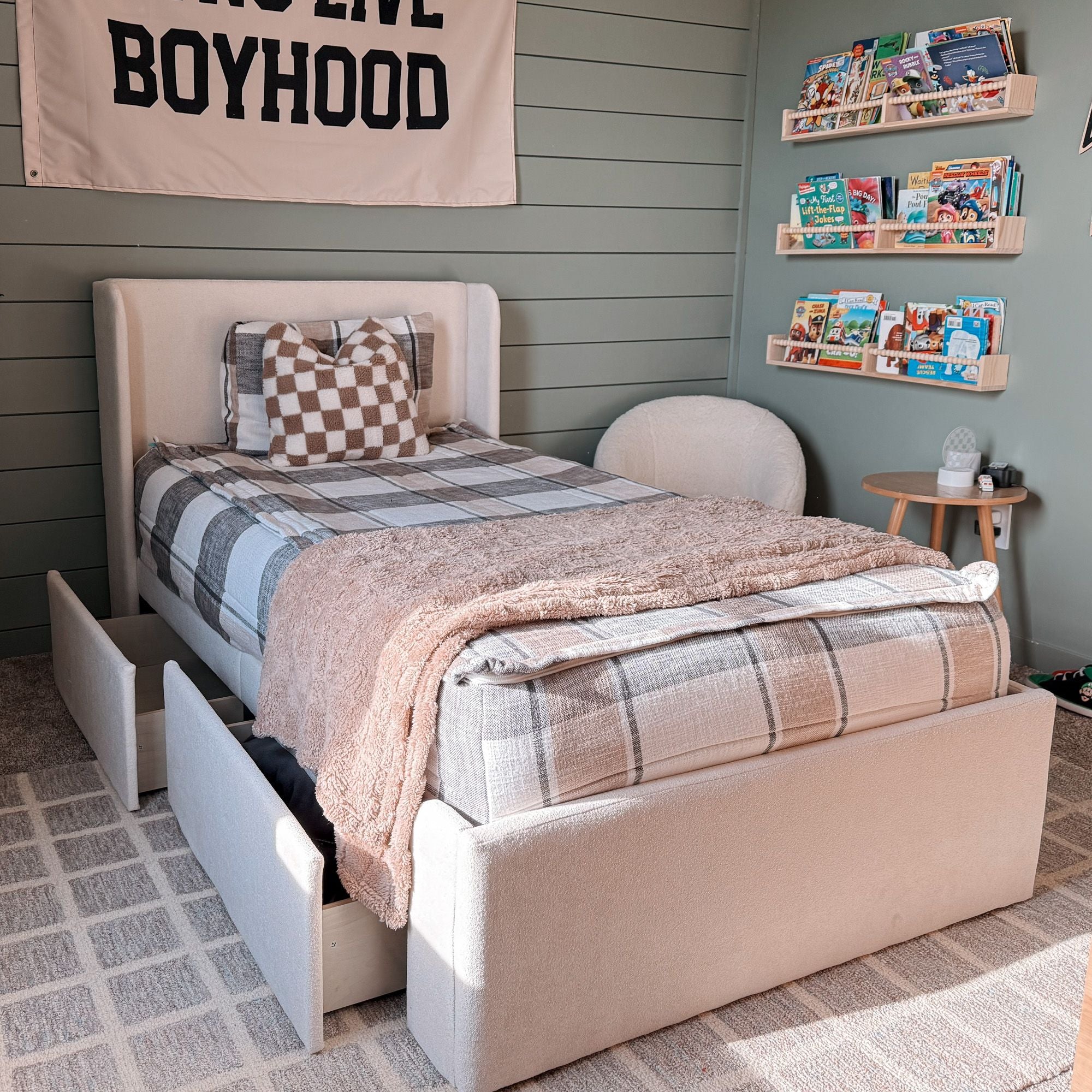 Nicholas Upholstered Twin Bed - Image 4