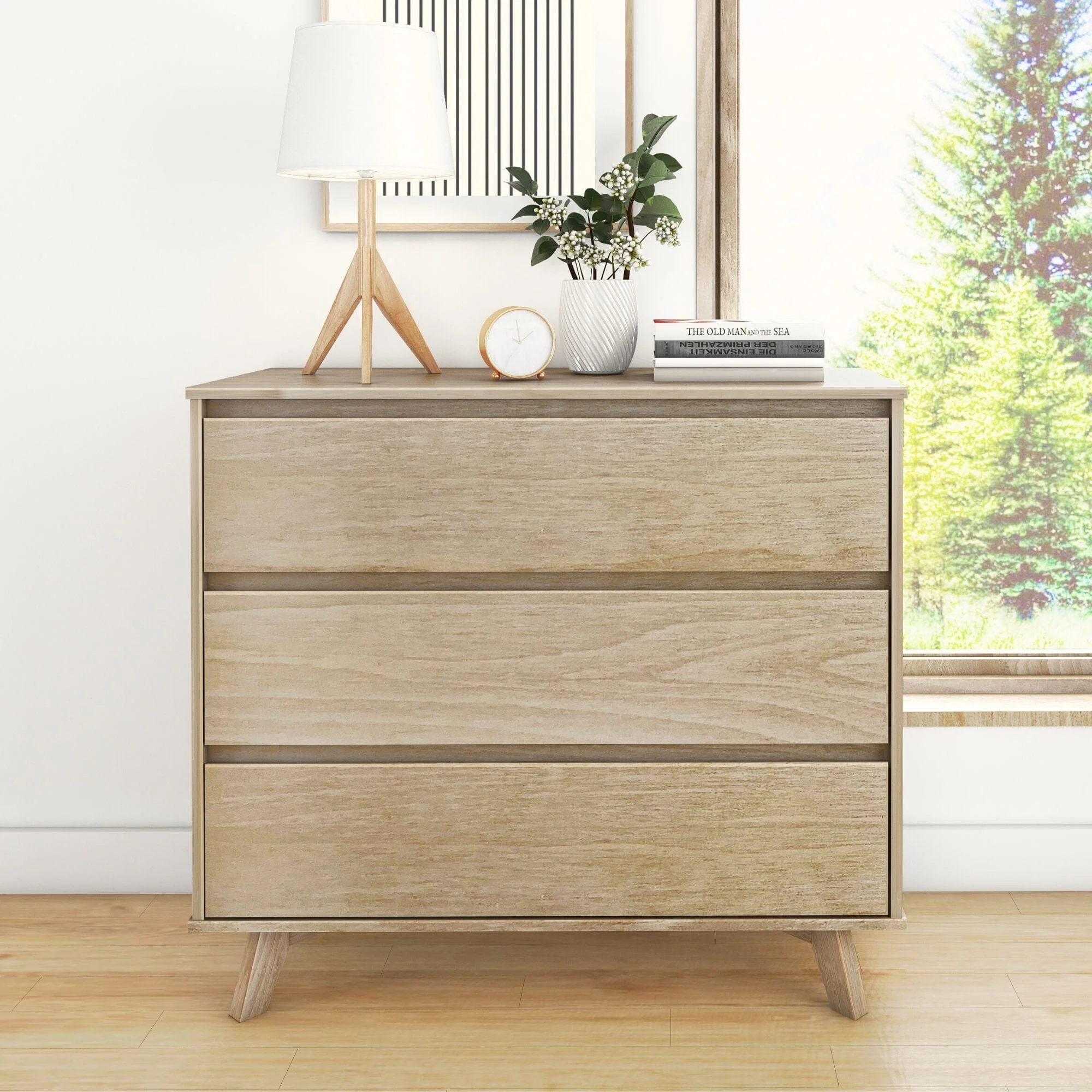 Scandinavian 3-Drawer Dresser - Image 4