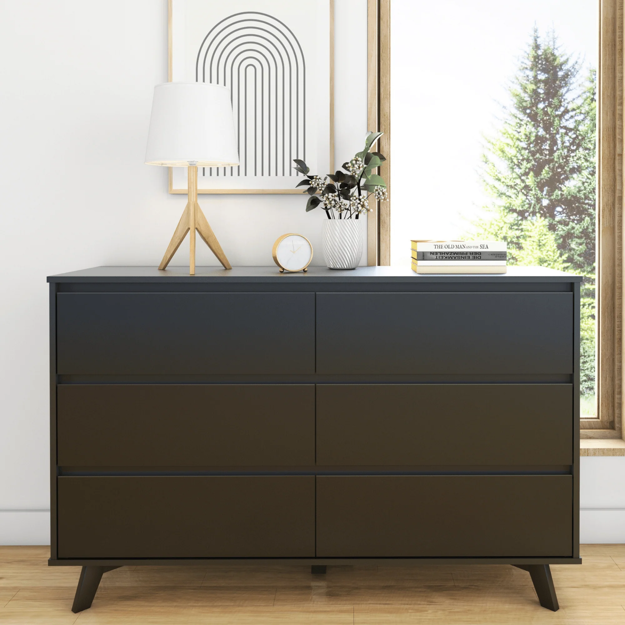 Scandinavian 6-Drawer Dresser - Image 3