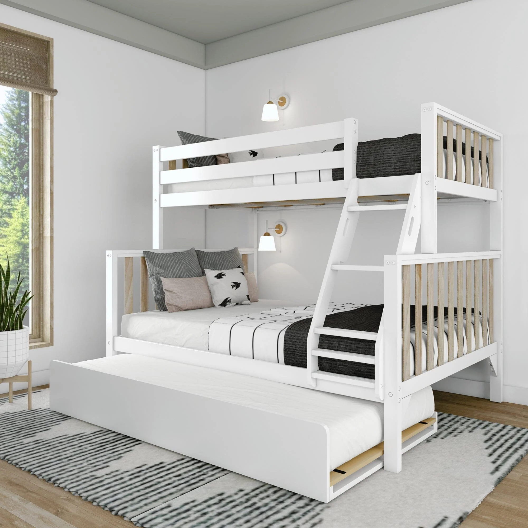 (Combined Listing) Scandinavian Twin Over Full Bunk Bed - Image 2
