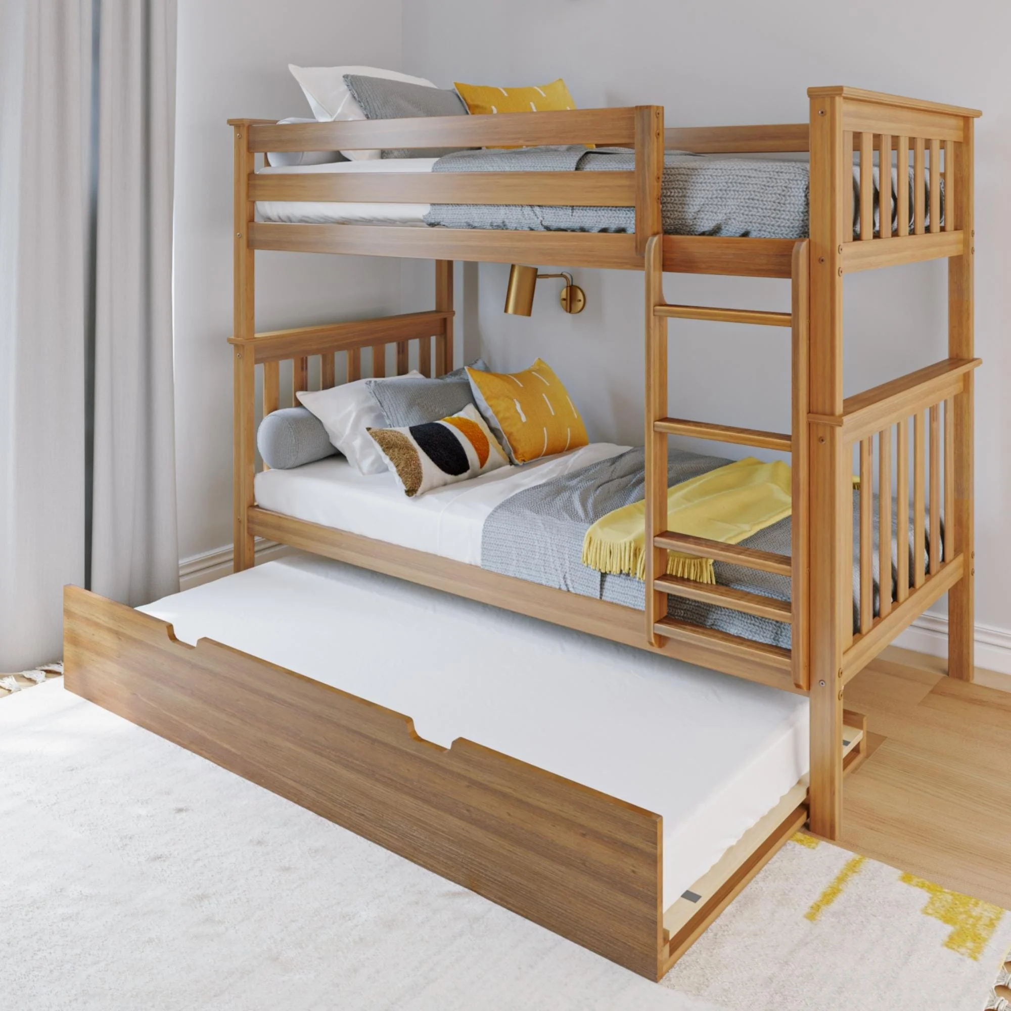 Twin Over Twin Bunk Bed With Trundle - Image 4