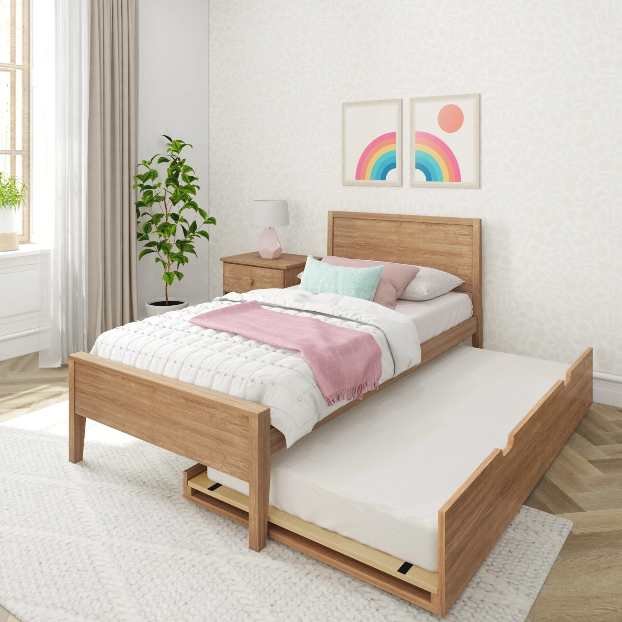 Twin Panel Bed With Trundle - Image 3