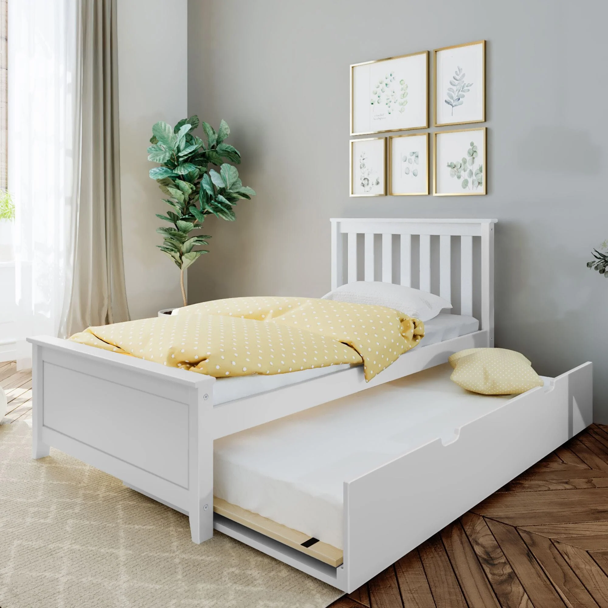 Twin Slatted Bed With Trundle - Image 3