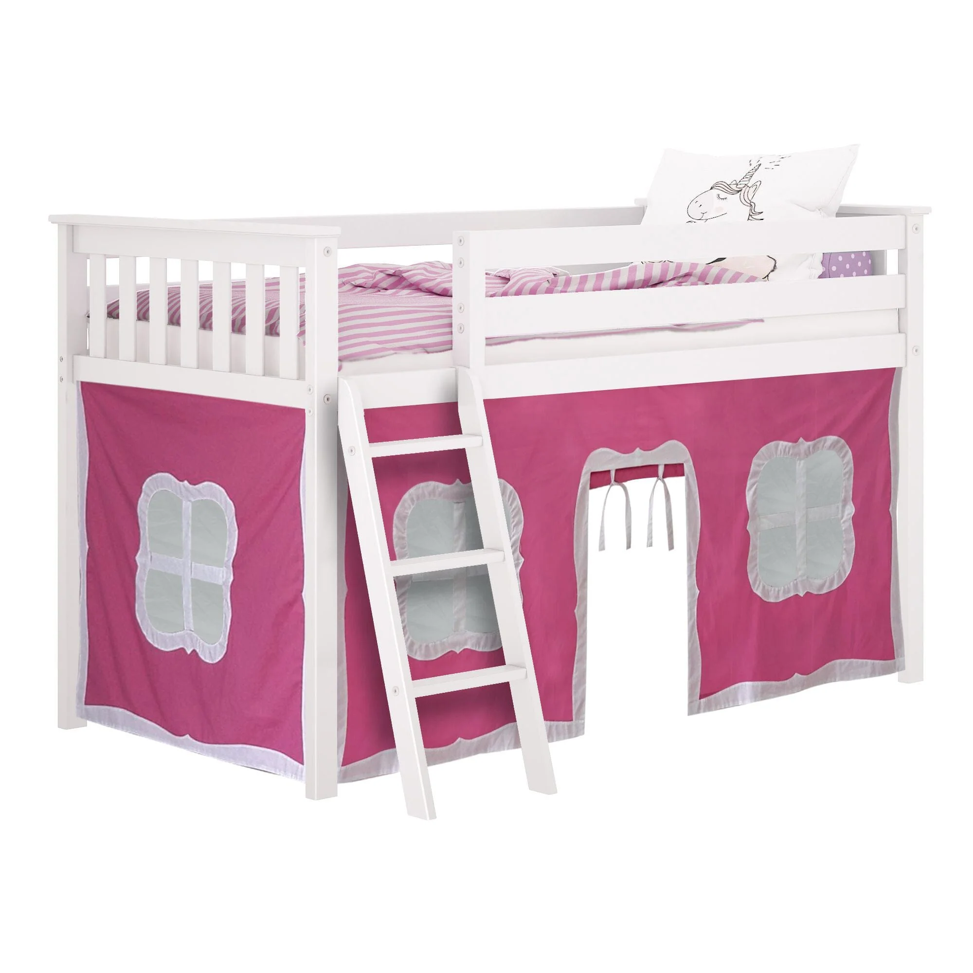 Cotton Underbed Curtain with Fancy Windows - Image 3