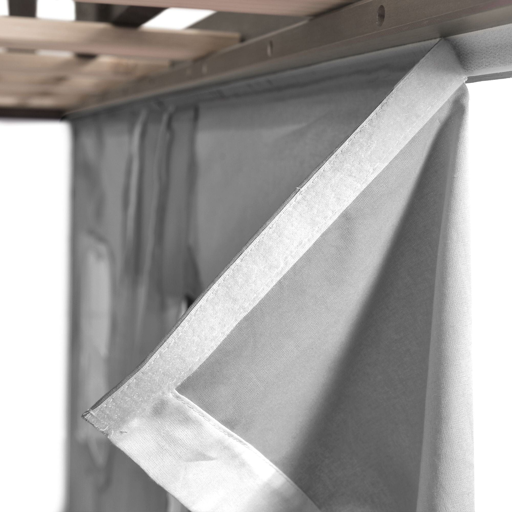 Cotton Underbed Curtain with Square Windows - Image 11