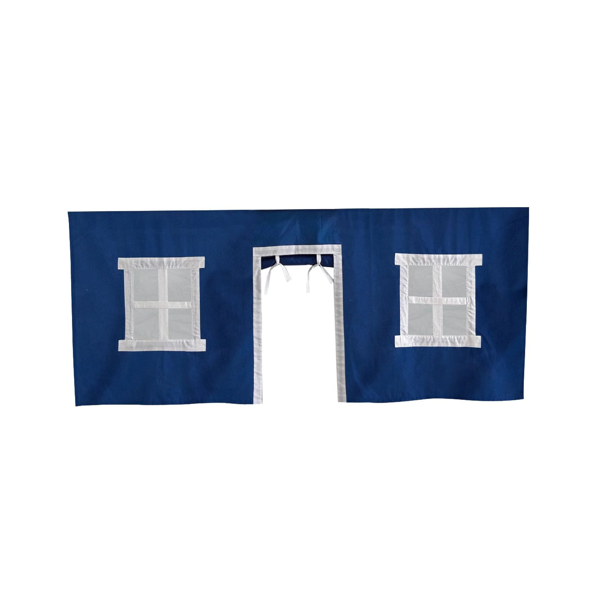 Cotton Underbed Curtain with Square Windows - Image 5