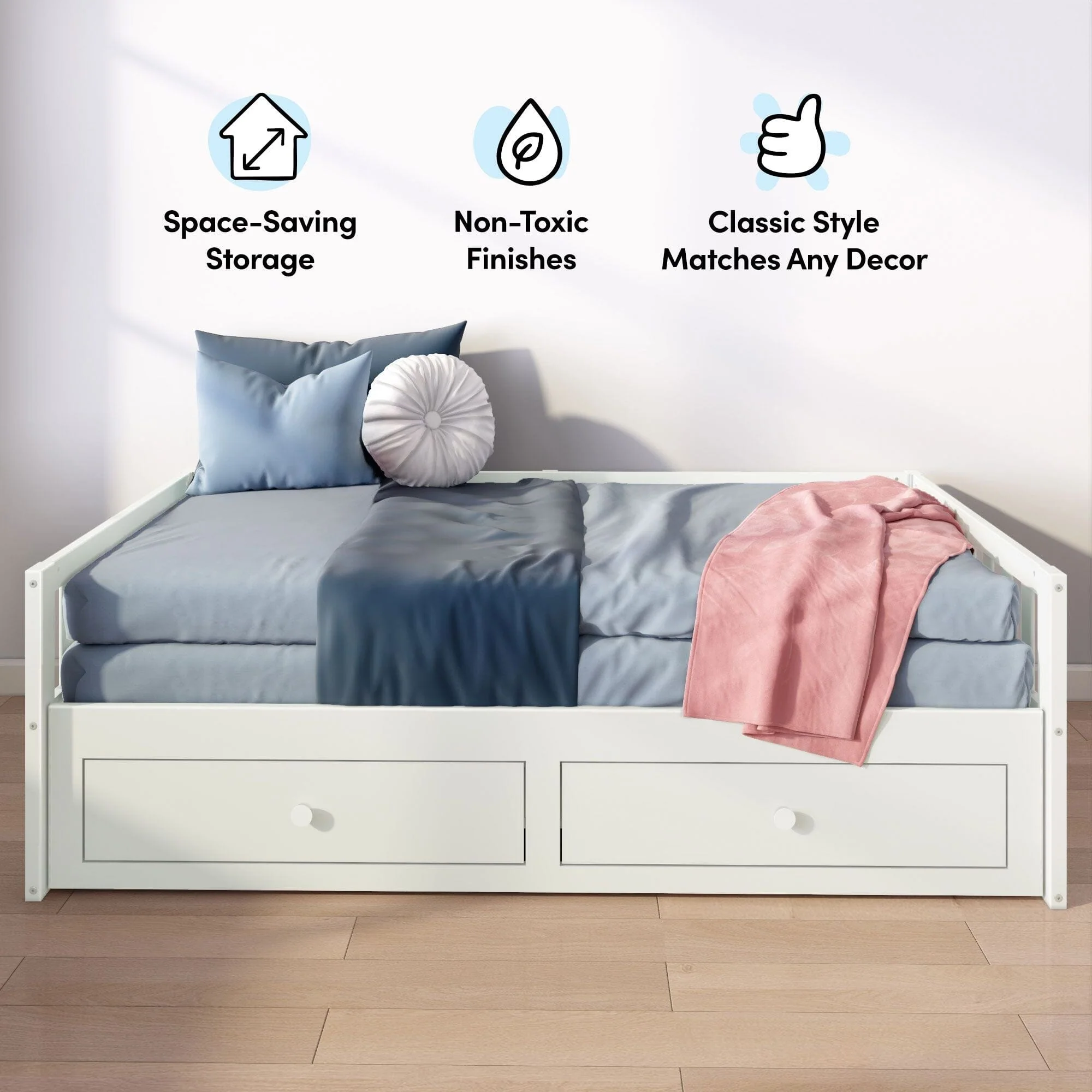 Elizabeth Twin to King Daybed With Storage Drawers - Image 25