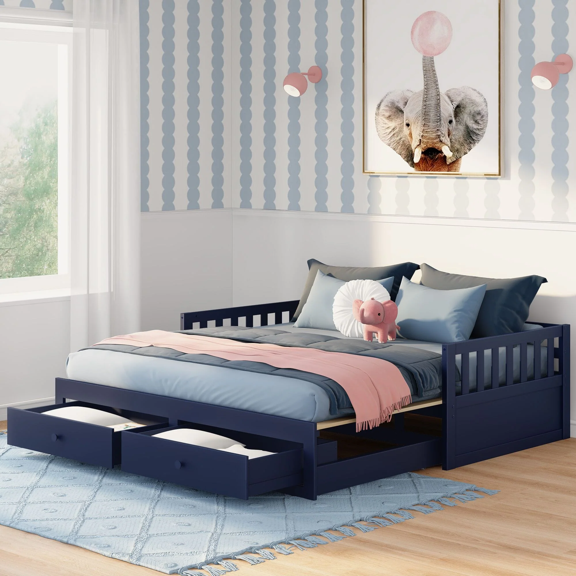 Elizabeth Twin to King Daybed With Storage Drawers - Image 4