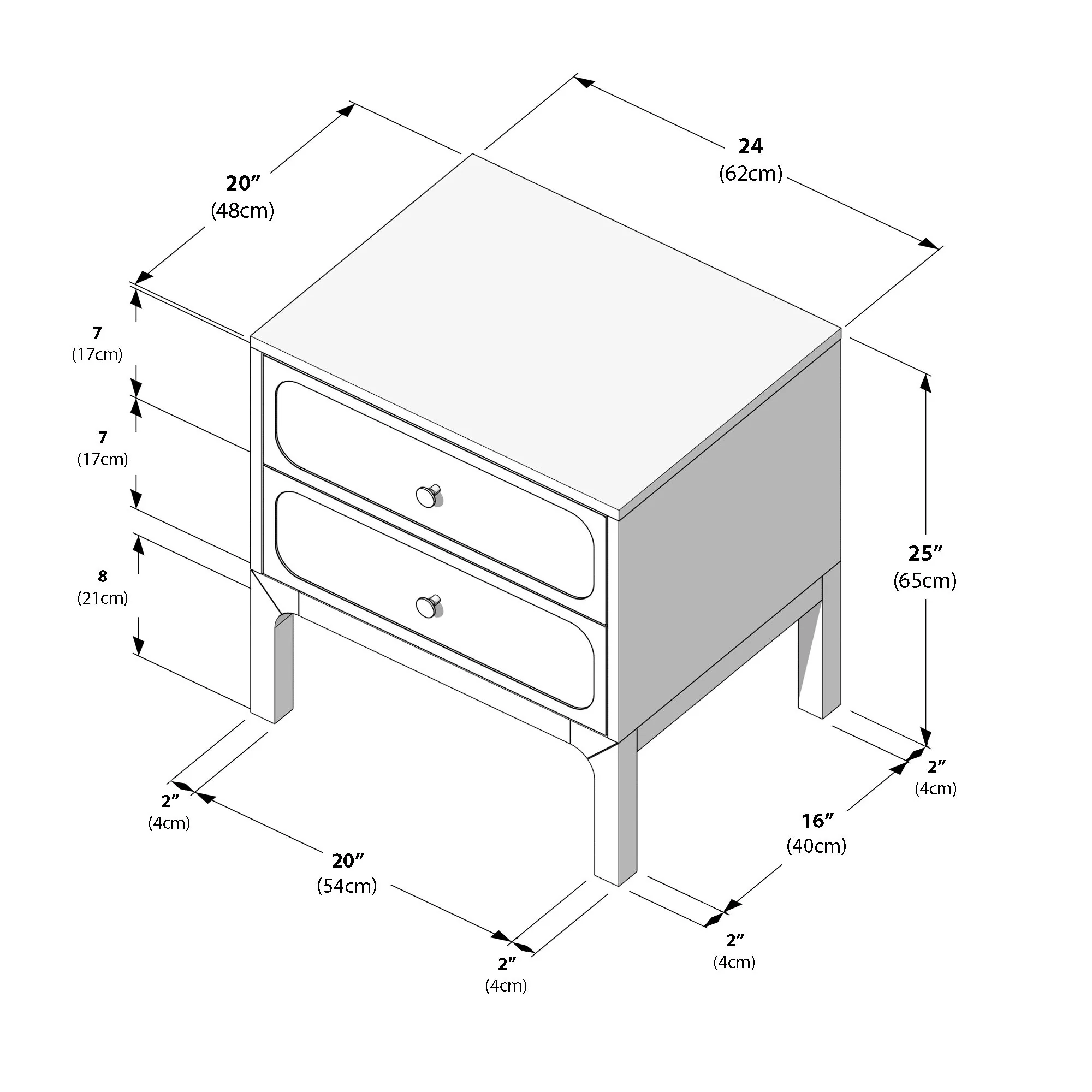 Ellis 2-Drawer Nightstand - Image 18