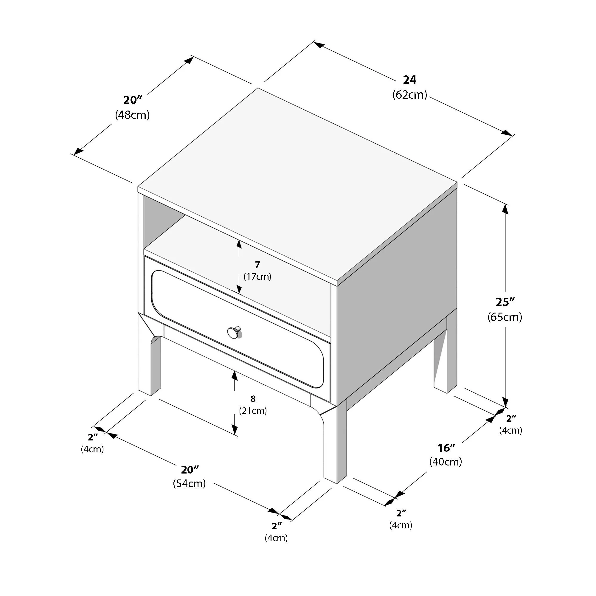 Ellis Nightstand With Charging Station - Image 20