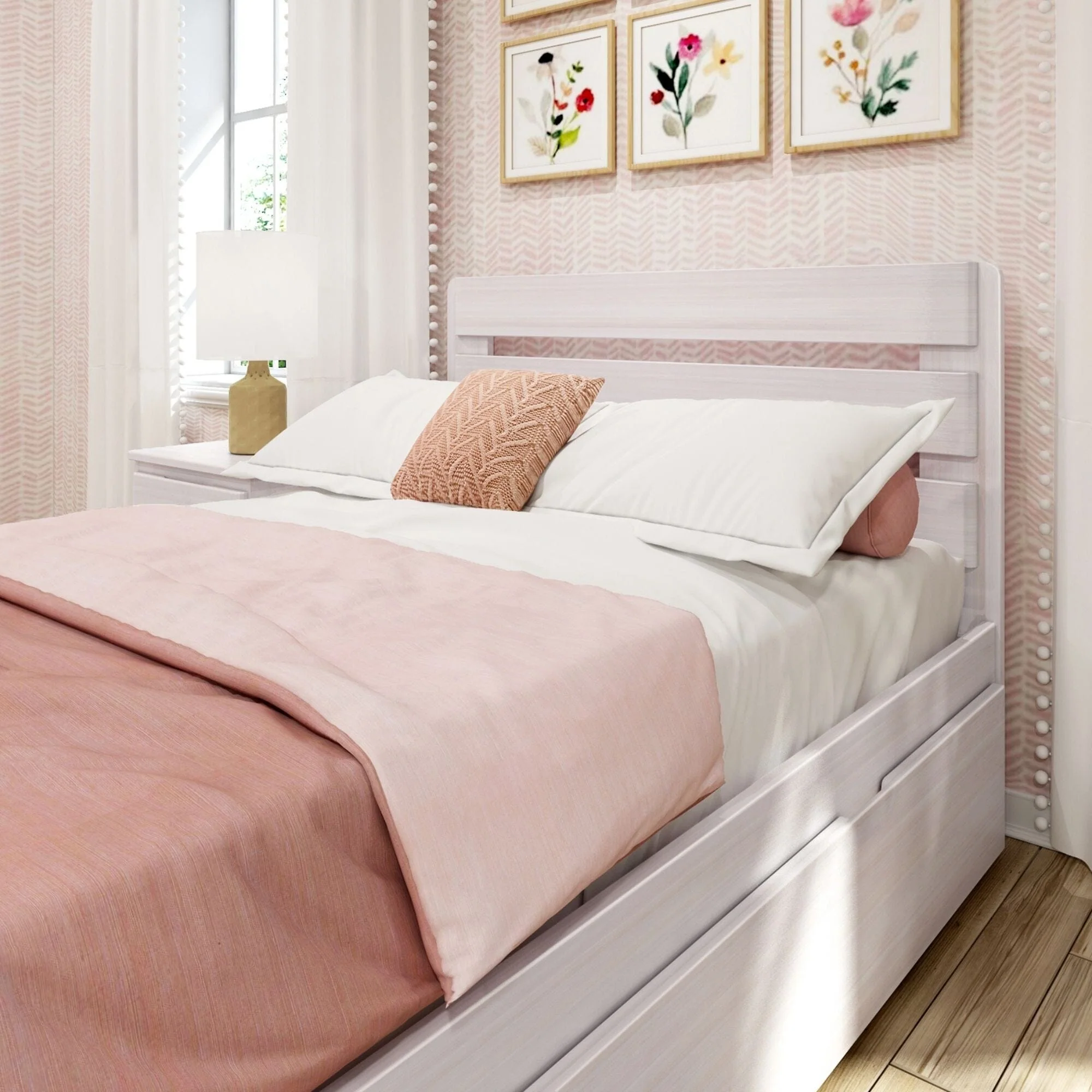 Modern Farmhouse Full Plank Bed With Trundle - Image 7