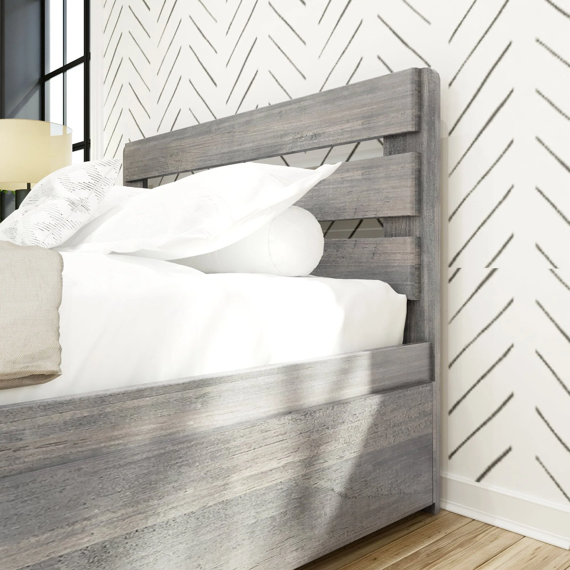 Modern Farmhouse Full Plank Bed With Trundle - Image 8