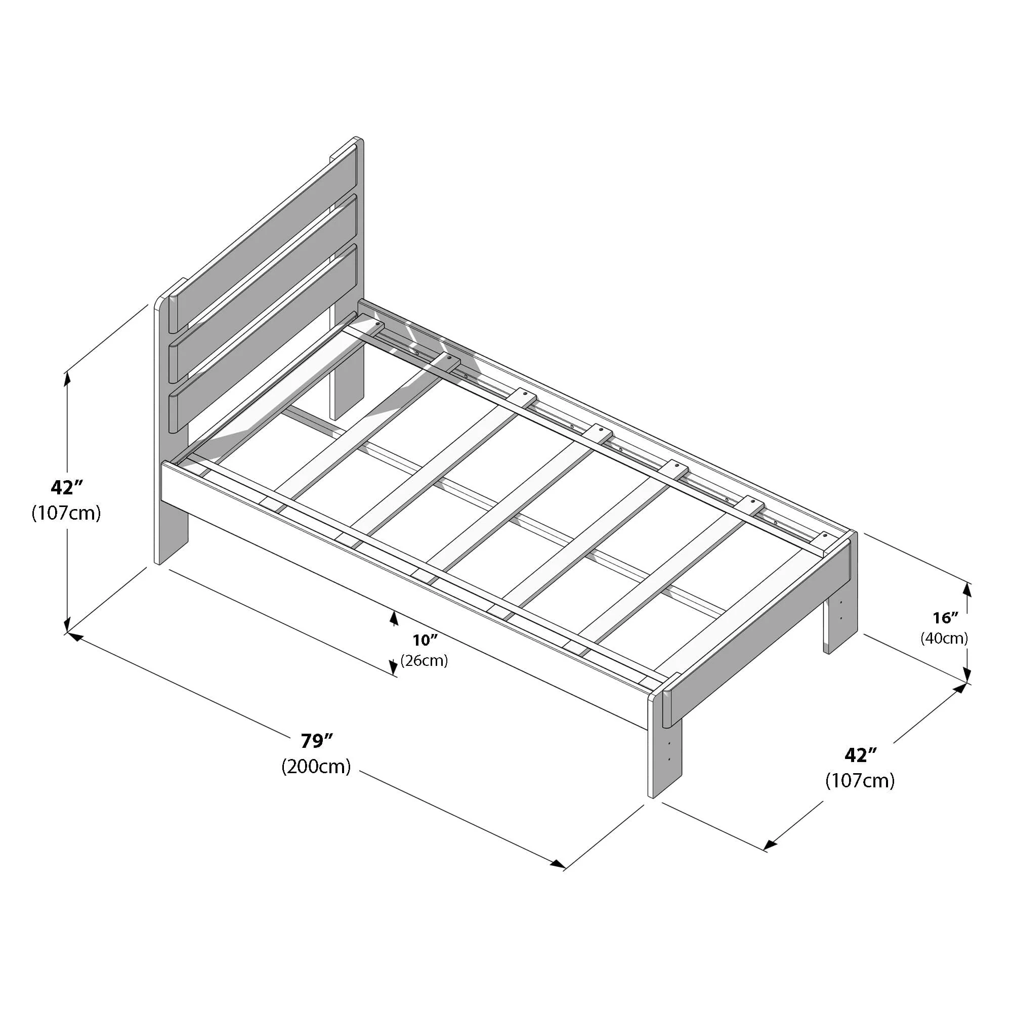 Modern Farmhouse Twin Plank Bed - Image 12
