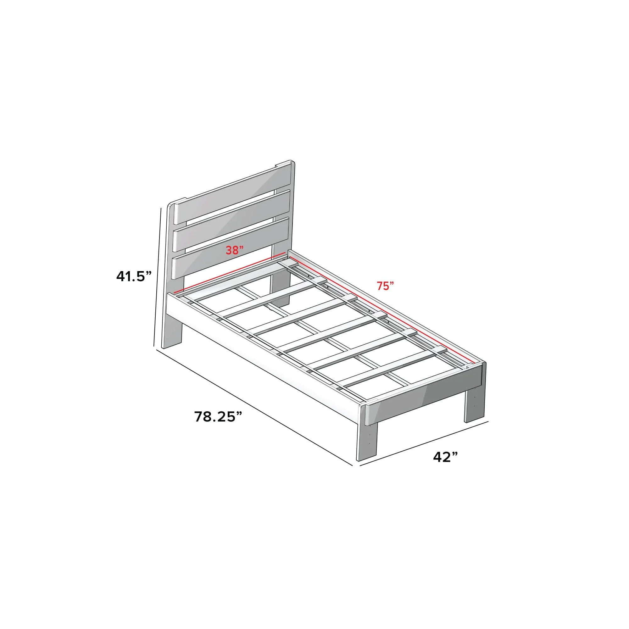Modern Farmhouse Twin Plank Bed With Storage Drawers - Image 12