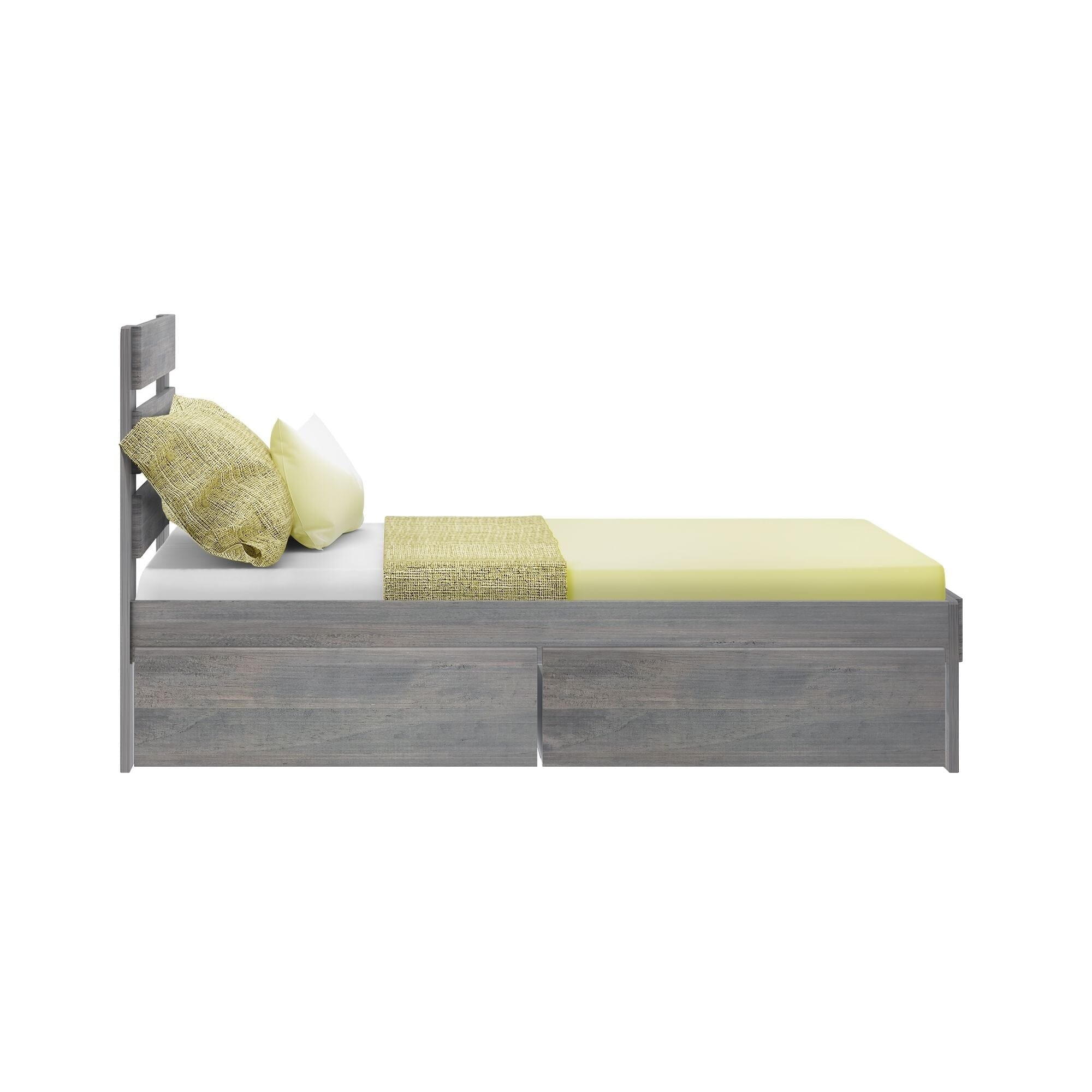 Modern Farmhouse Twin Plank Bed With Storage Drawers - Image 5