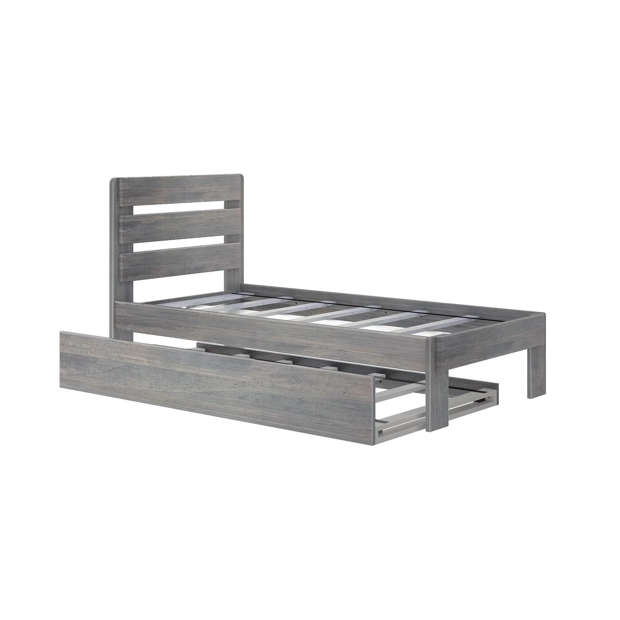 Modern Farmhouse Twin Plank Bed With Trundle - Image 4