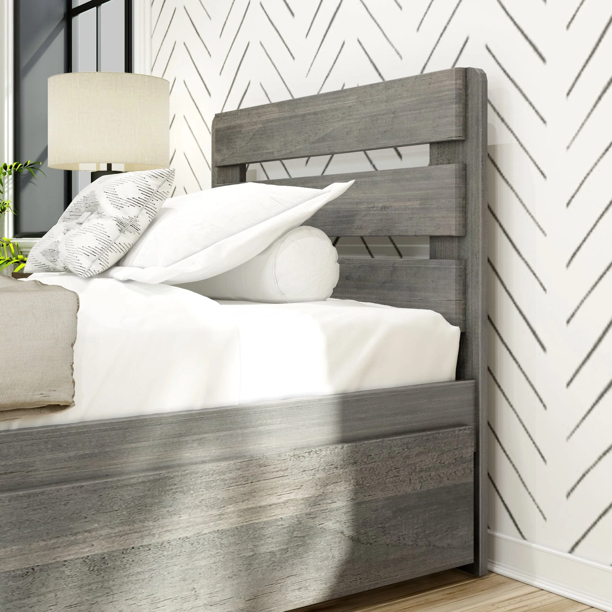 Modern Farmhouse Twin Plank Bed With Trundle - Image 8