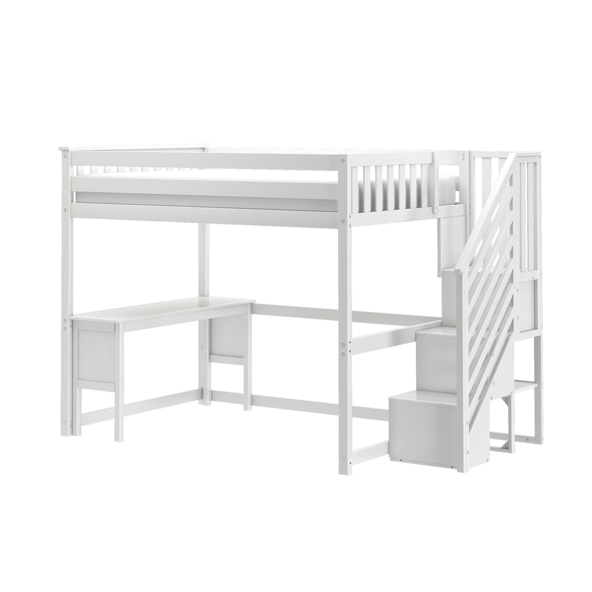 Full Loft Bed With Desk & Stairs - Image 7