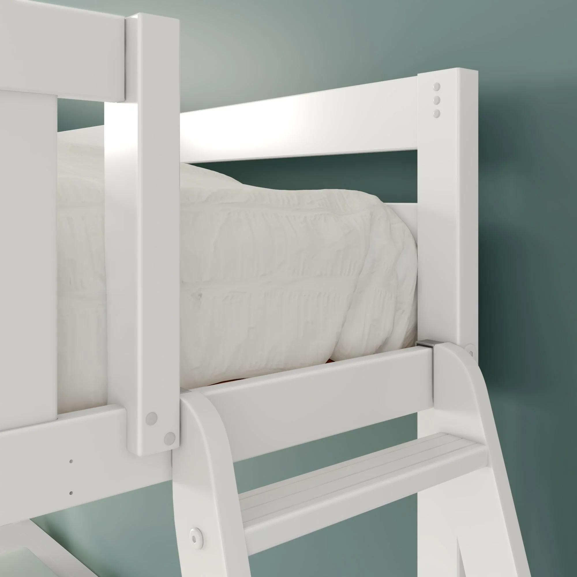 Full Loft Bed With Wraparound Desk & Ladder On End - Image 14