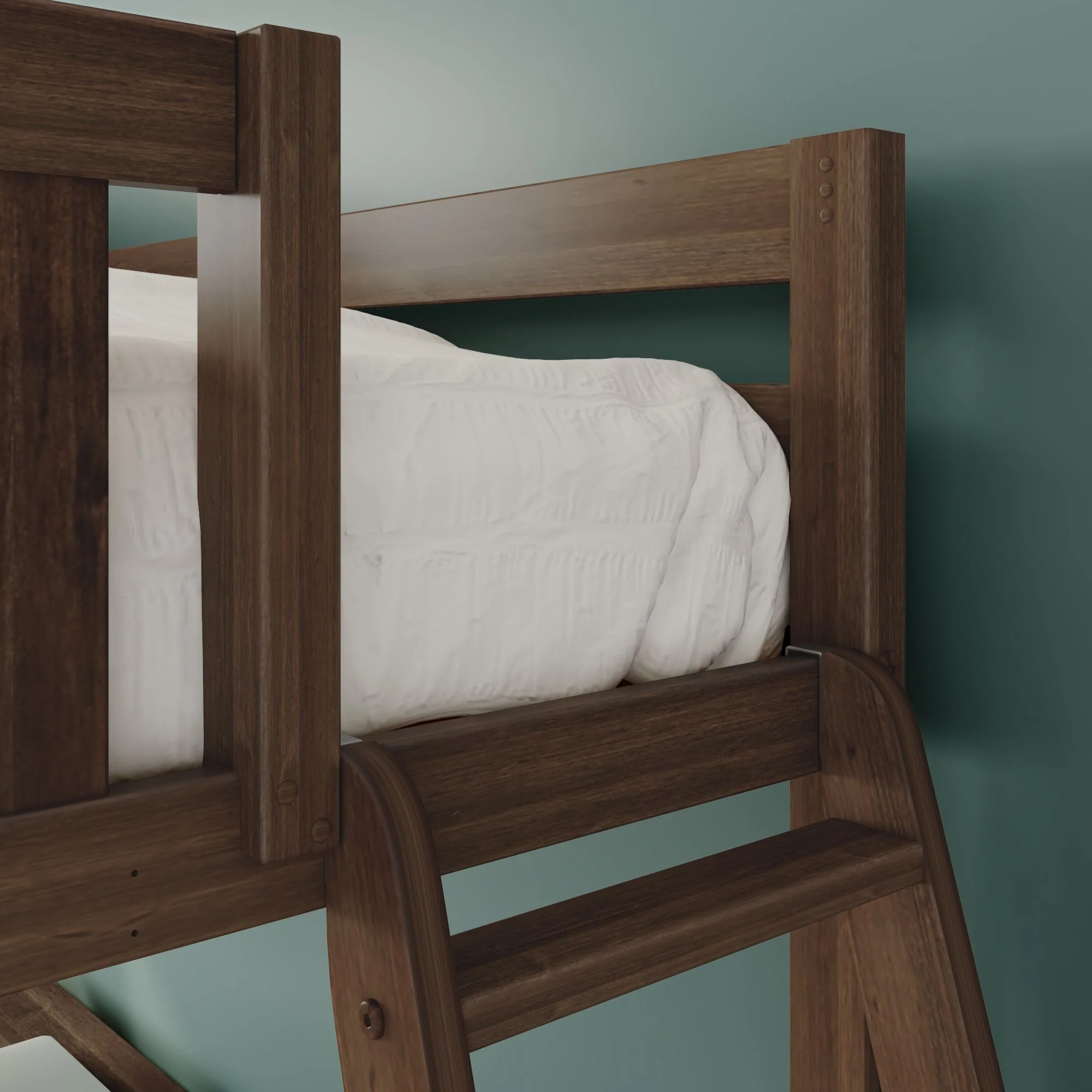 Full Loft Bed With Wraparound Desk & Ladder On End - Image 15