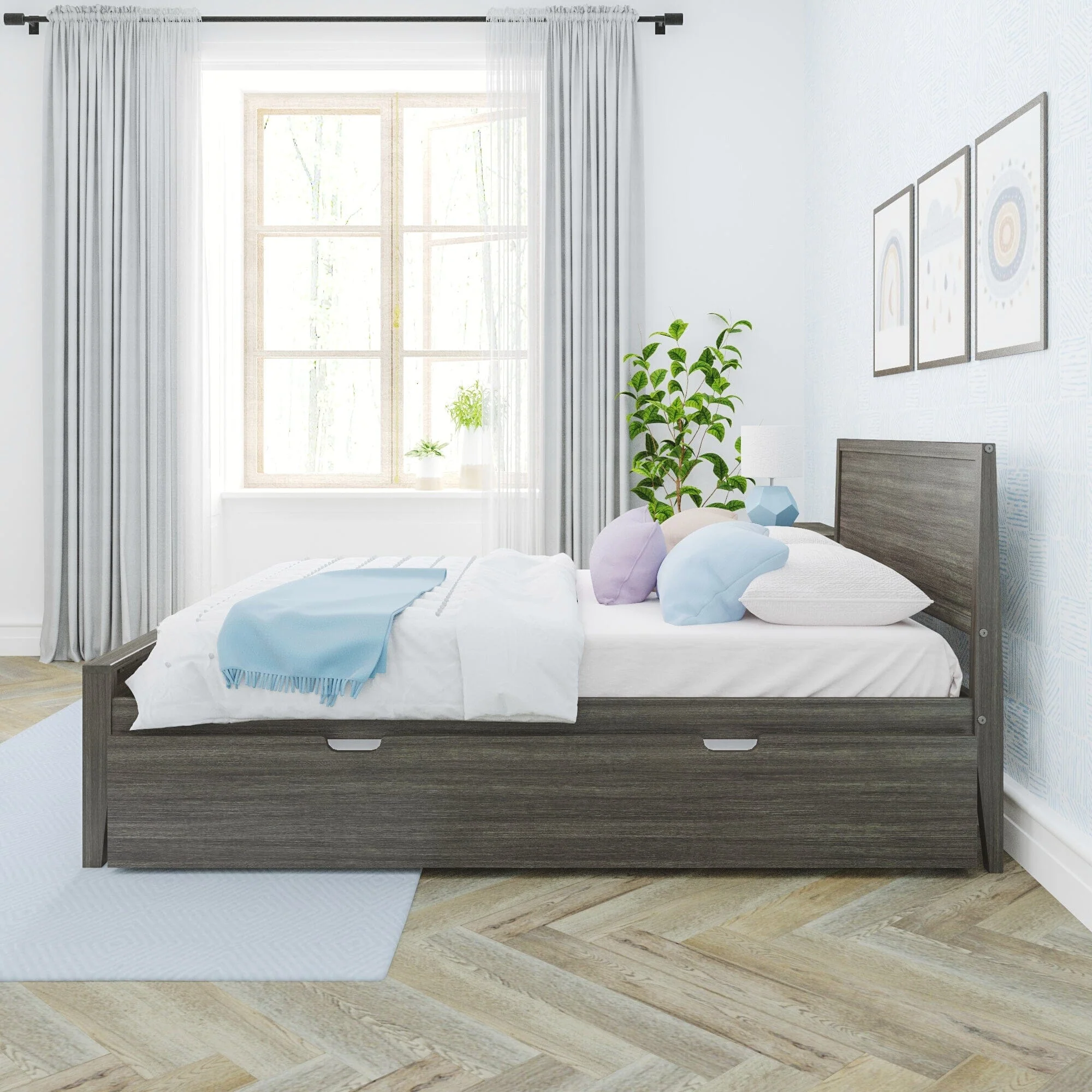 Full Panel Bed With Trundle - Image 5