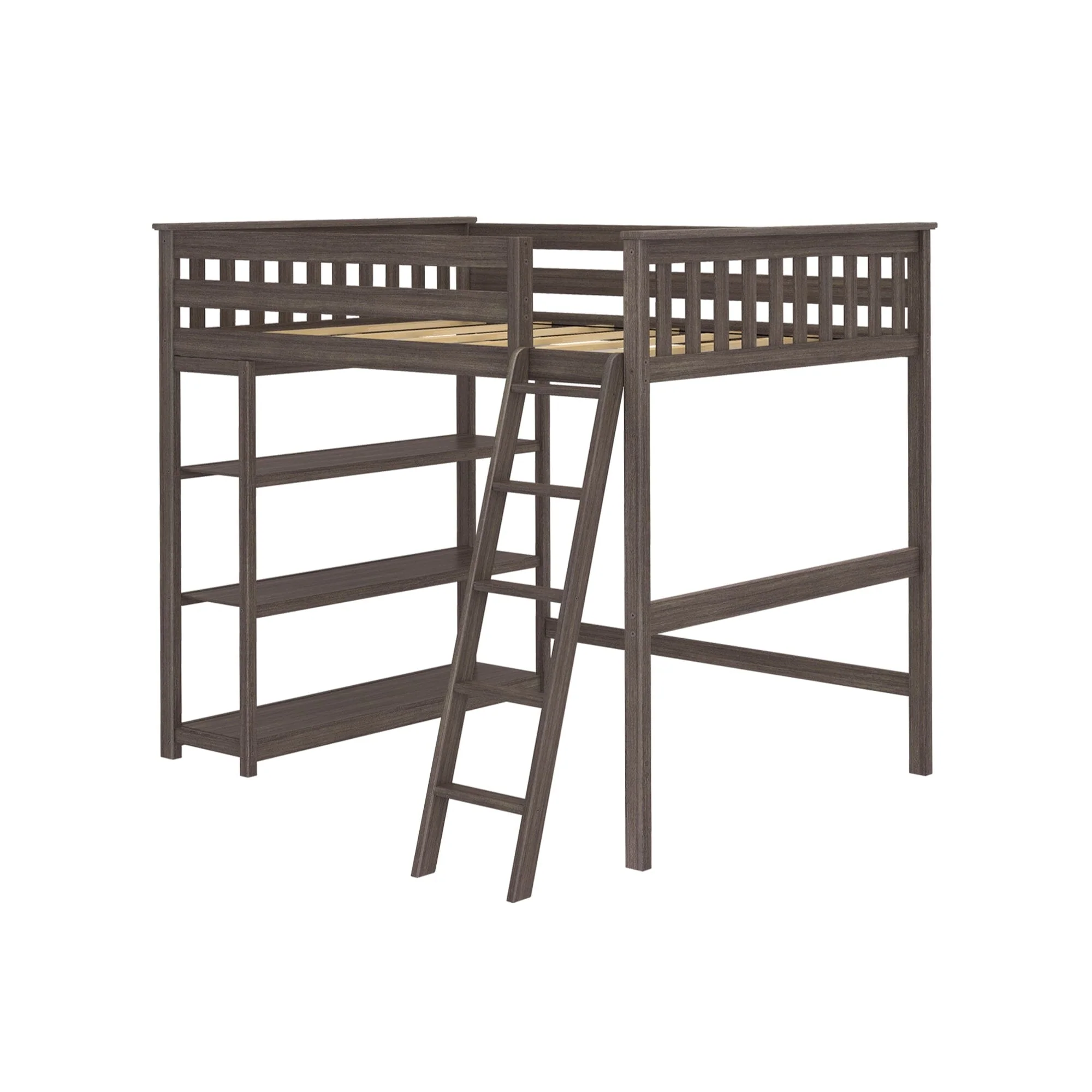 Full Loft Bed With Bookcase - Image 12