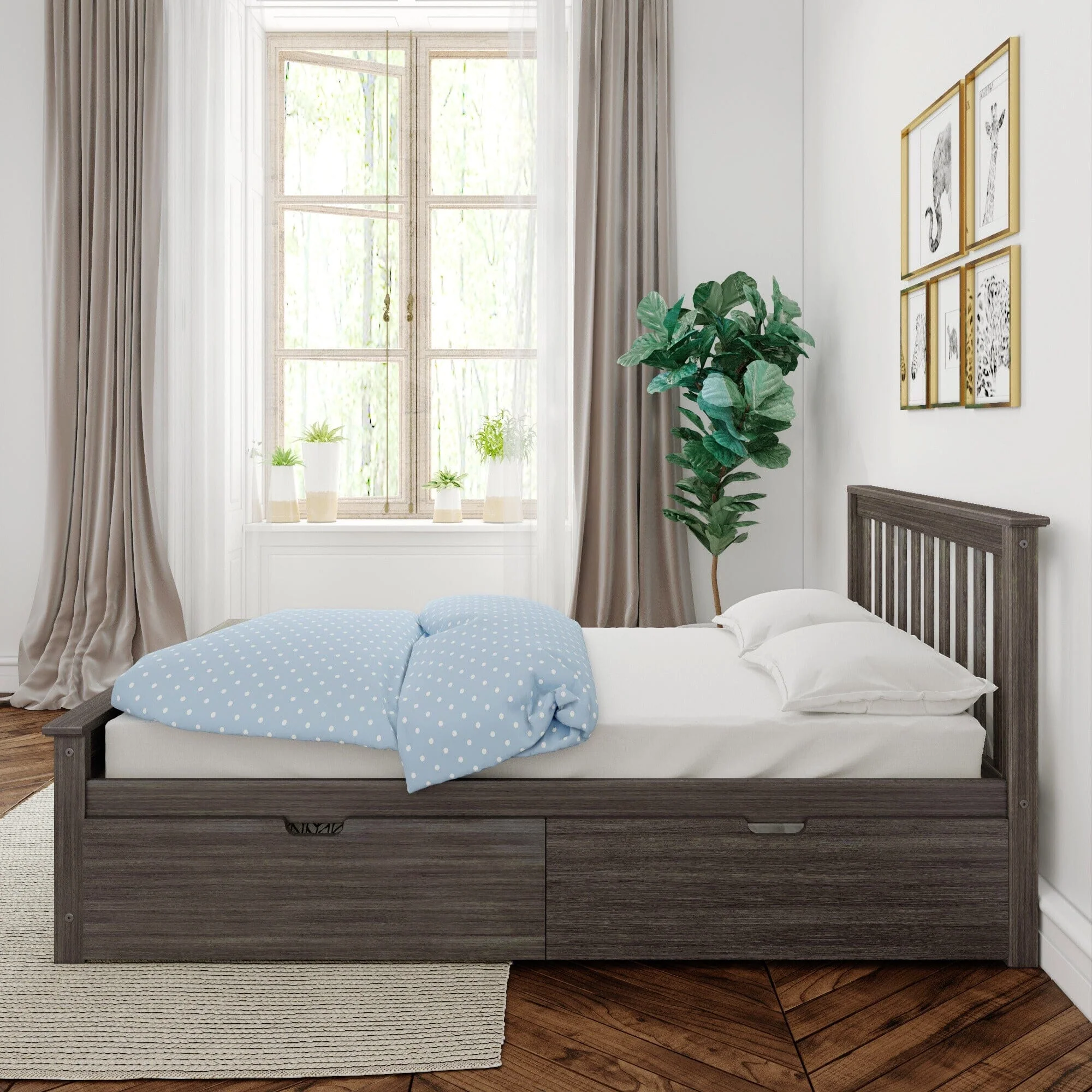 Full Slatted Bed With Storage Drawers - Image 12