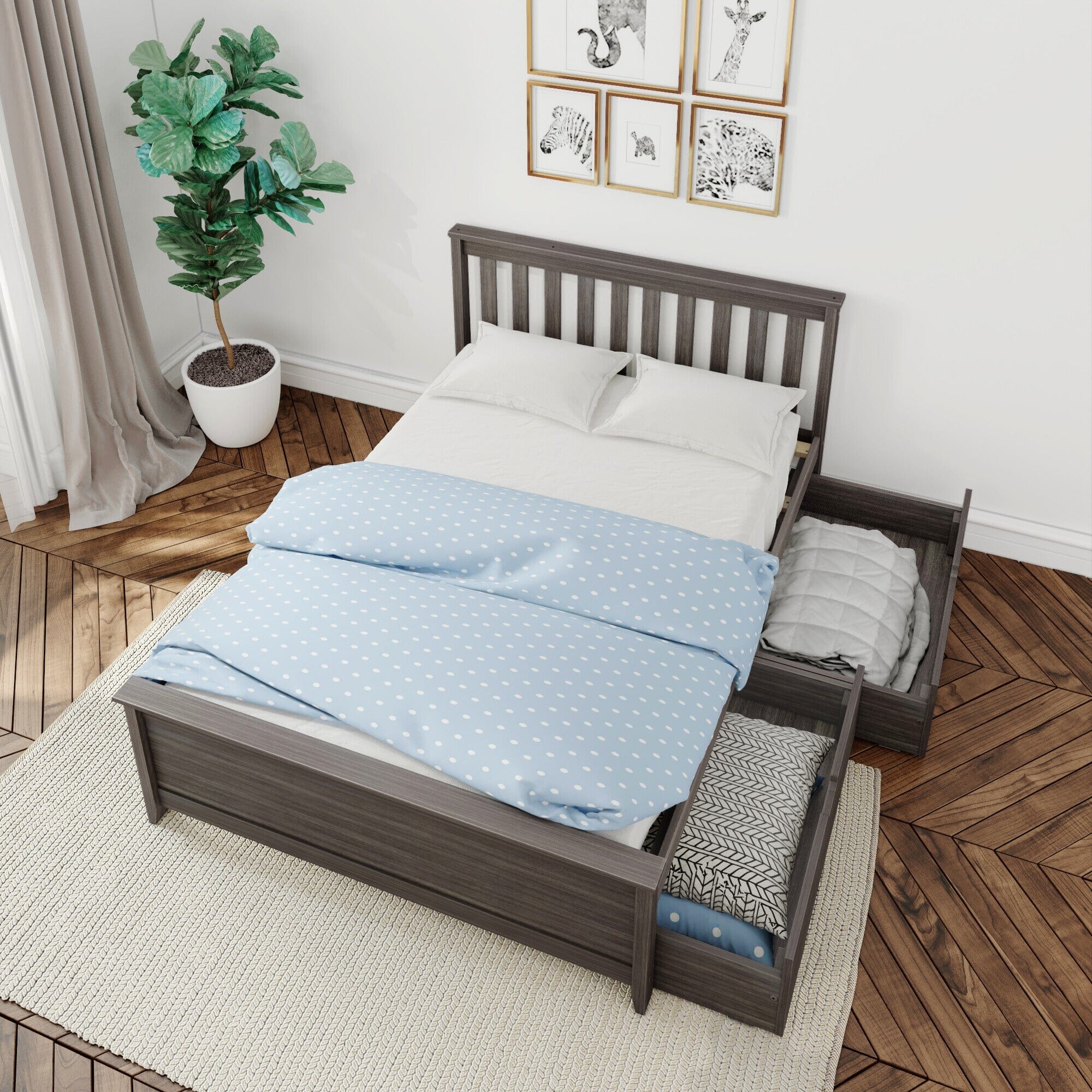 Full Slatted Bed With Storage Drawers - Image 36