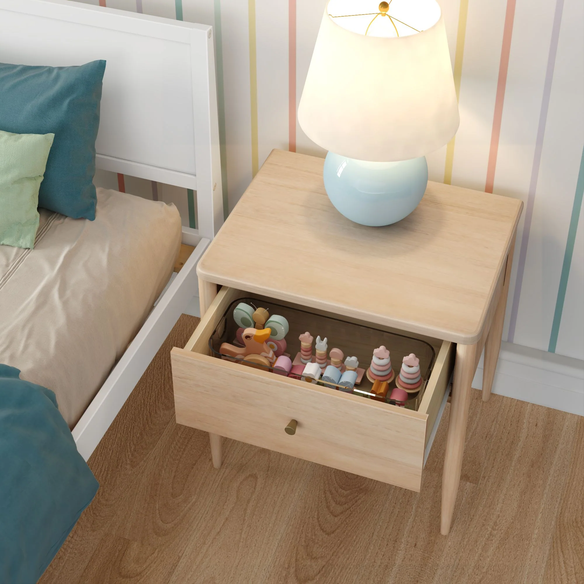 Hudson 1-Drawer Nightstand - Image 16